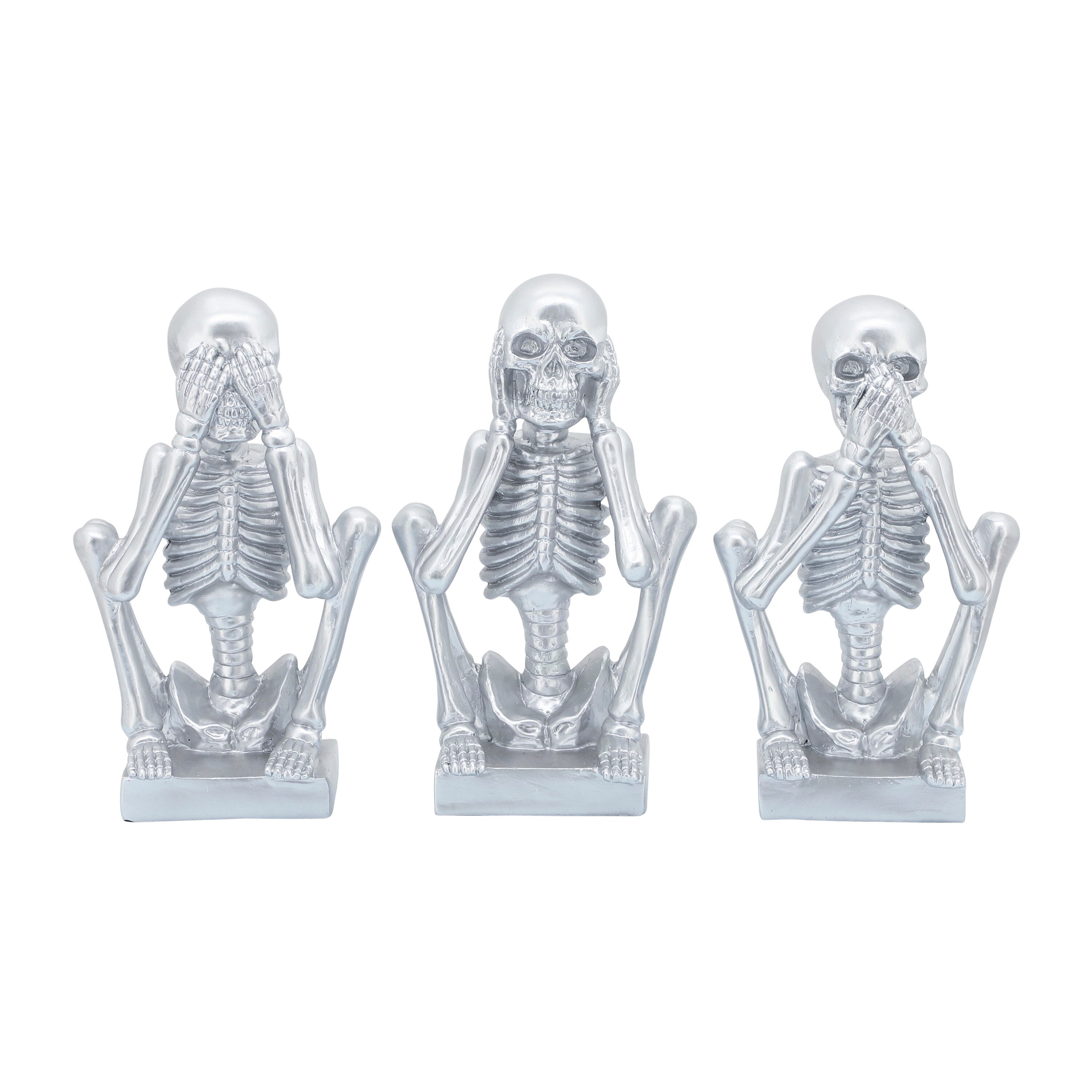 Sagebrook Home 16382-01 Silver Polyresin Modern Figurine