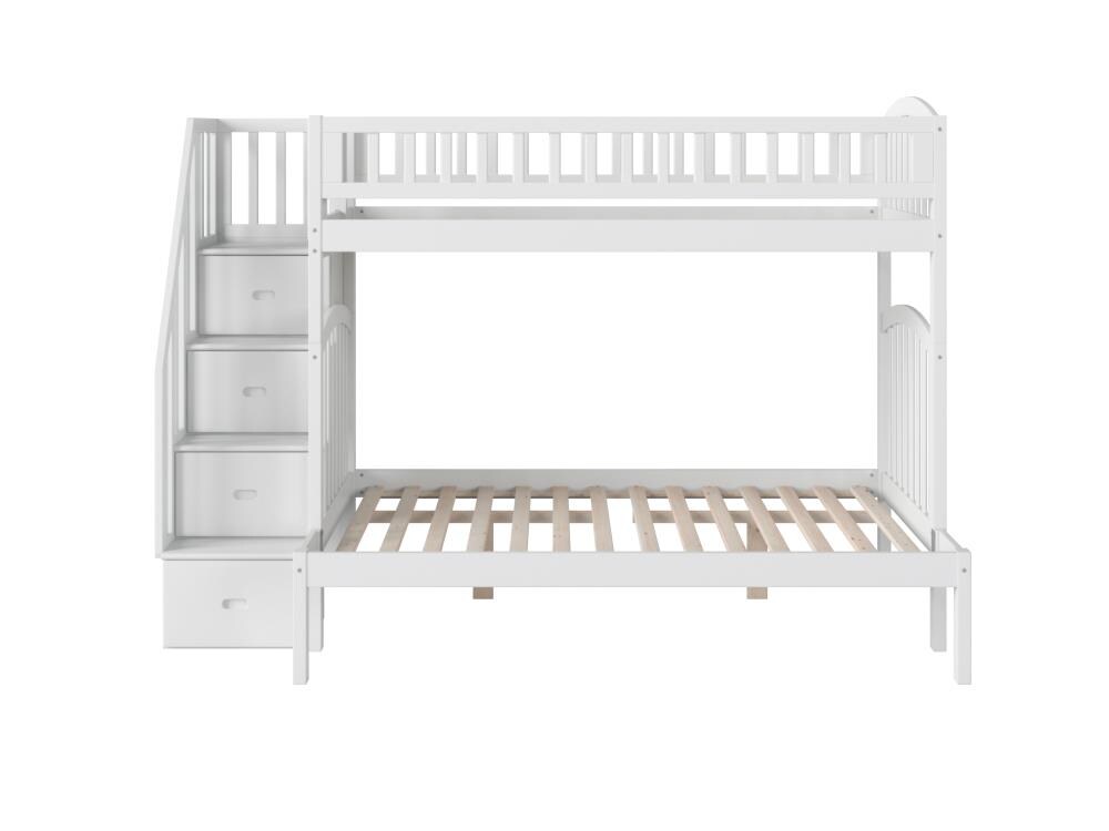 AFI Furnishings Westbrook White Twin Over Full Bunk Bed in the Bunk ...