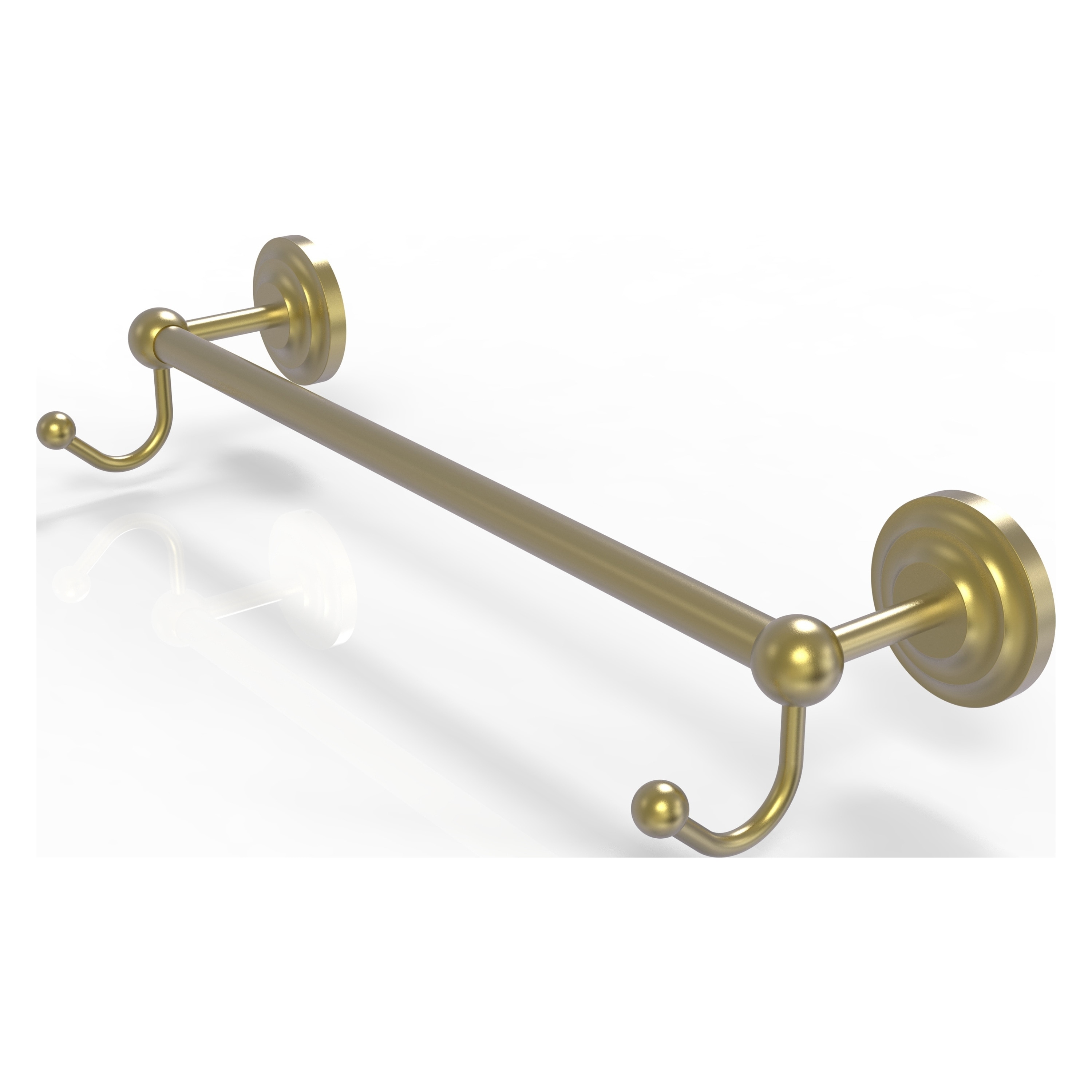 Allied Brass PQN-41-18-HK-SBR Prestige Que New 18-in Satin Brass Wall mount Single Towel Bar
