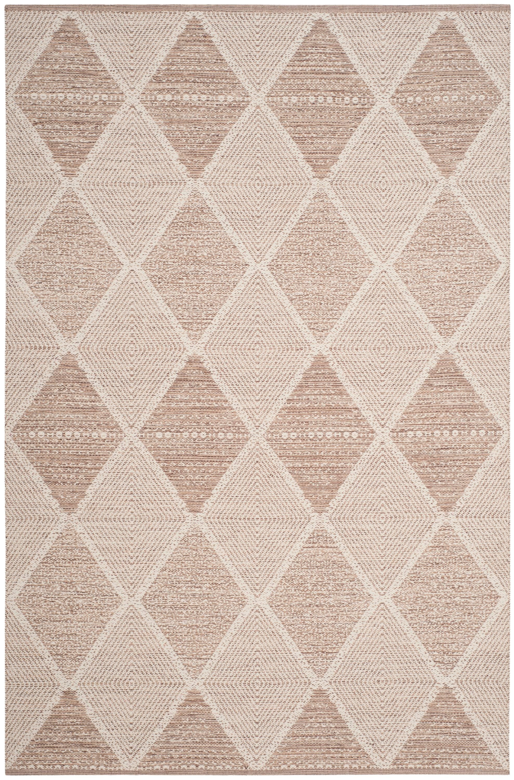 Safavieh MTK822E-5 Montauk Segundo 5 x 8 (ft) Cotton Beige Rectangular Indoor Trellis Coastal Area rug