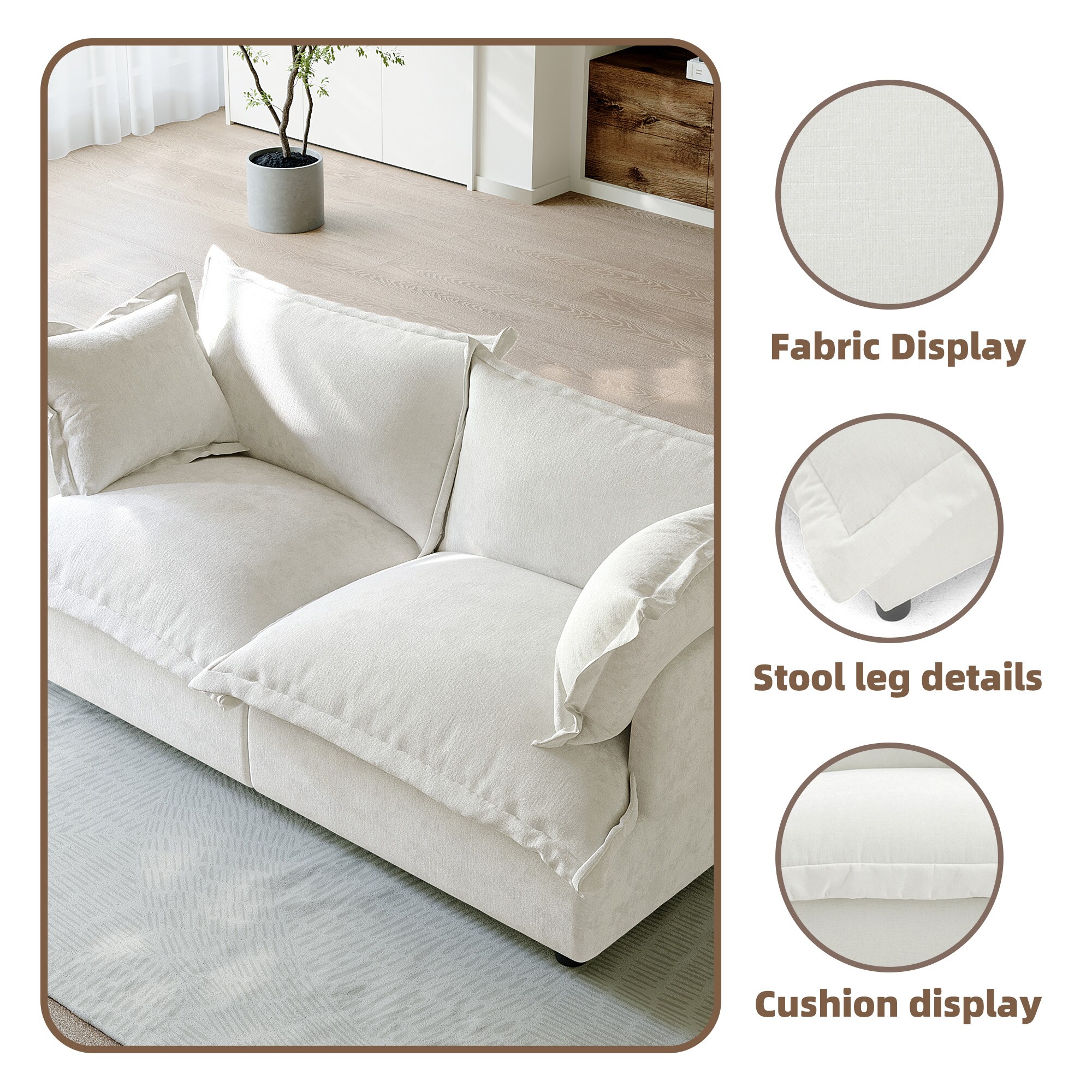 Dreamsidea CS11-BEI-AC-LR Sofas-Loveseats - View #8