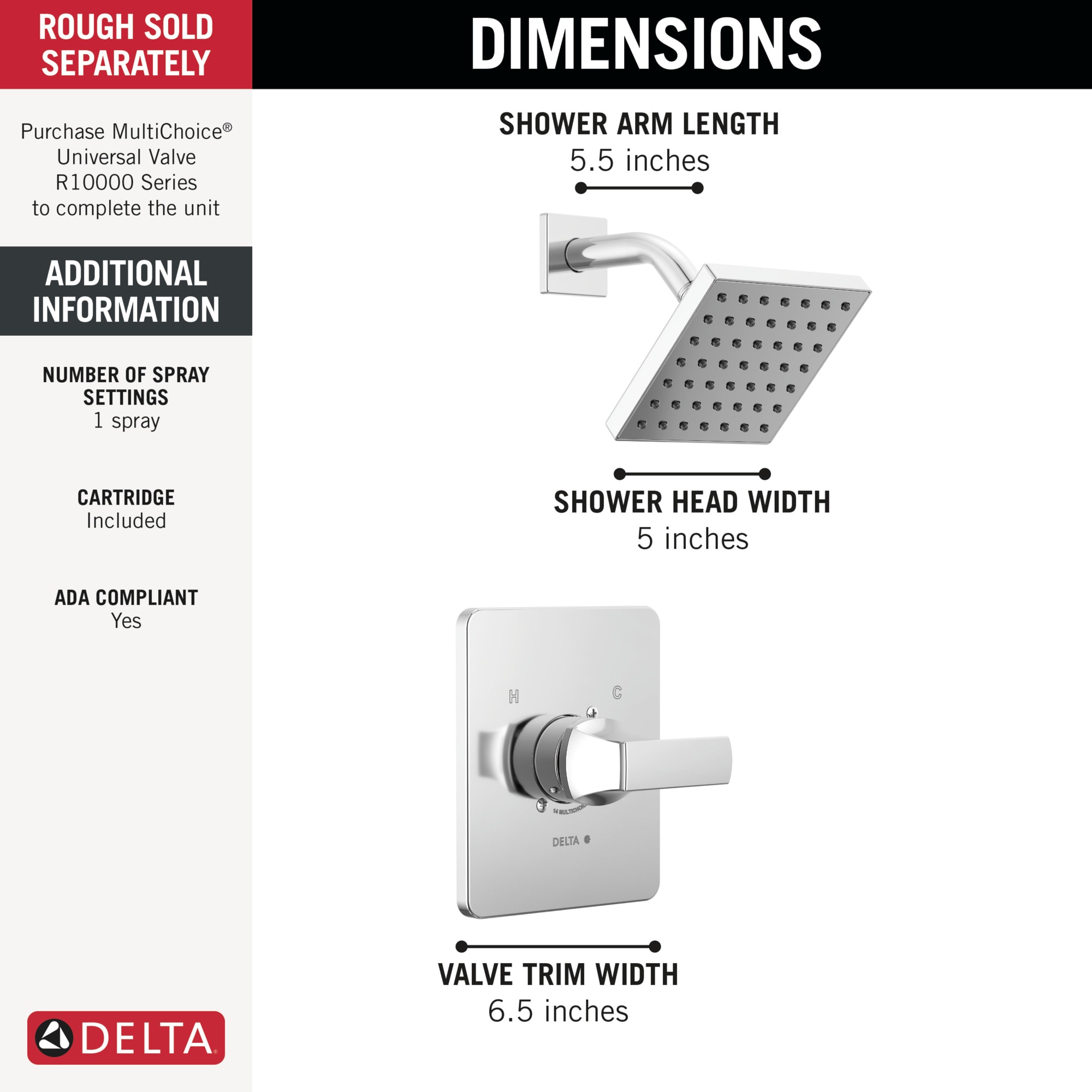 Delta T14237 Tub-Shower-Faucets - View #3