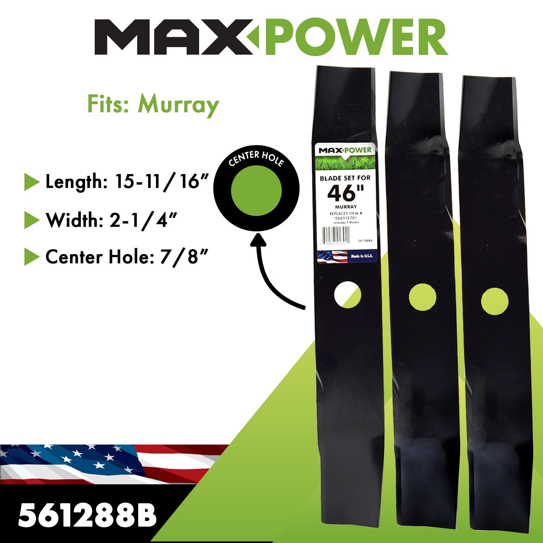 MaxPower 561288B Ope-Mower-Blades - View #2