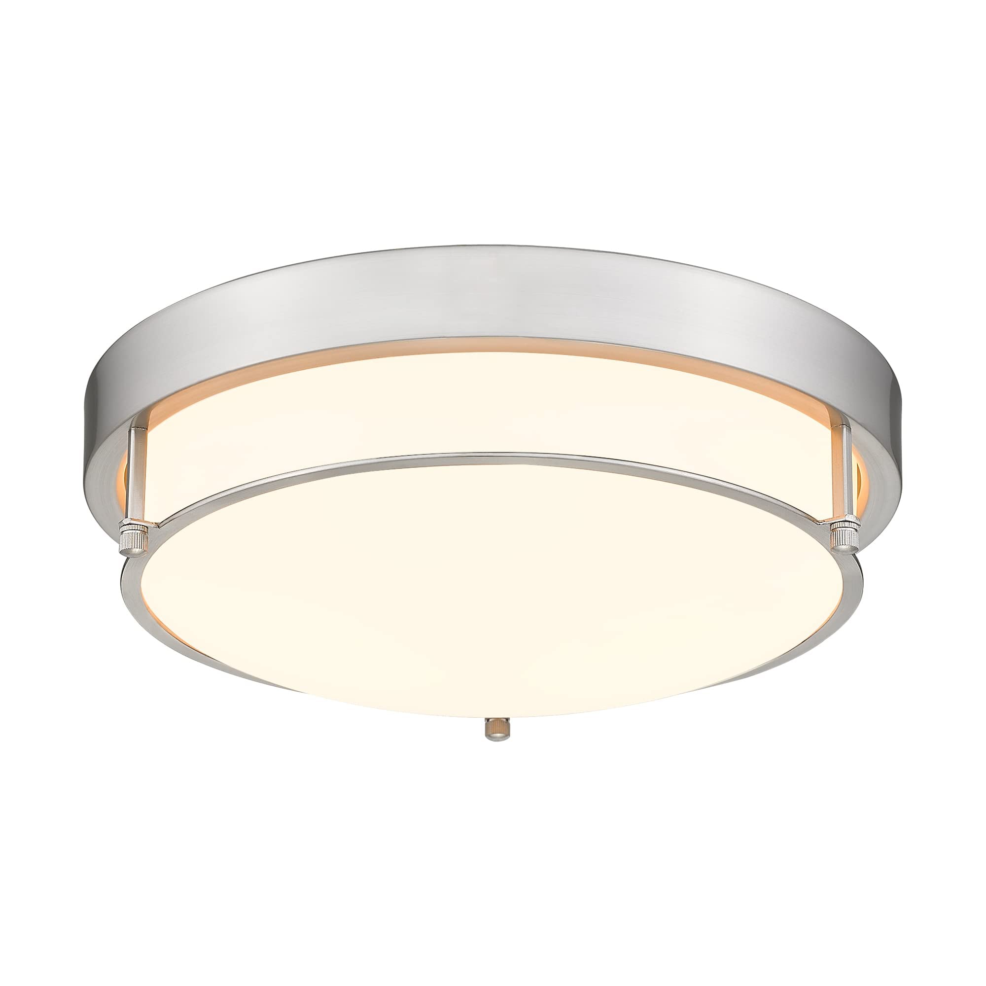 LTMATE LSCKCL4822-2W-BNDM JAZAVA 2 -Light 12-in Brushed Nickel Flush Mount Light