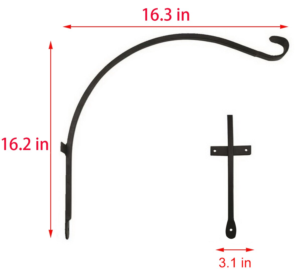Style Selections 17-in Black Steel Traditional Plant Hook(s) in the Plant  Hooks department at