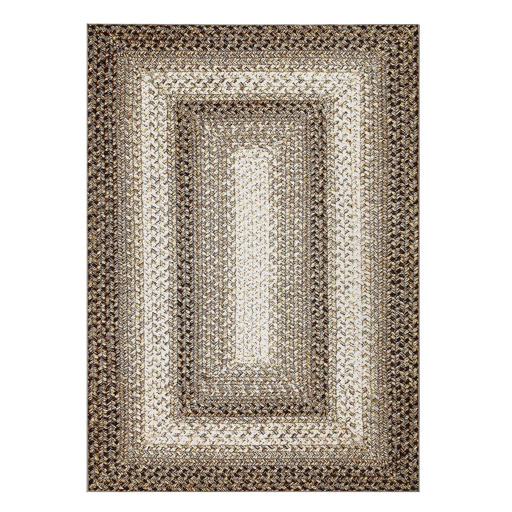 Qeetex LSN-PHO-104GZY45 3 x 5 ft Polyester Pearl Velvet Beige Rectangular Hallway Bathroom Entryway Kitchen Office Foldable Geometric Printed Modern Washable Area Rug
