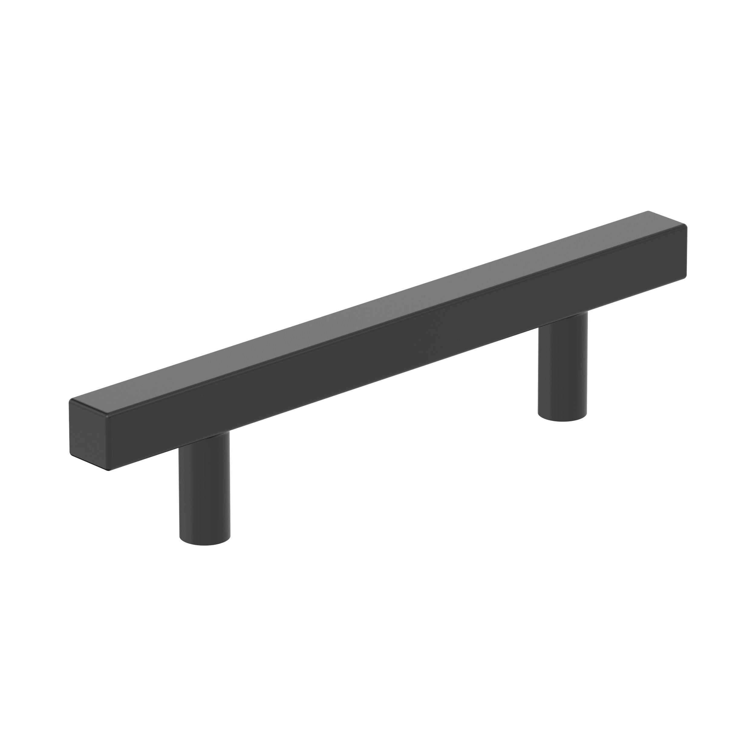 Amerock 25VMP37176MB Bar Pulls Square 3-3/4-in , 96mm Center to Center Matte Black Square Bar 25 -Pack