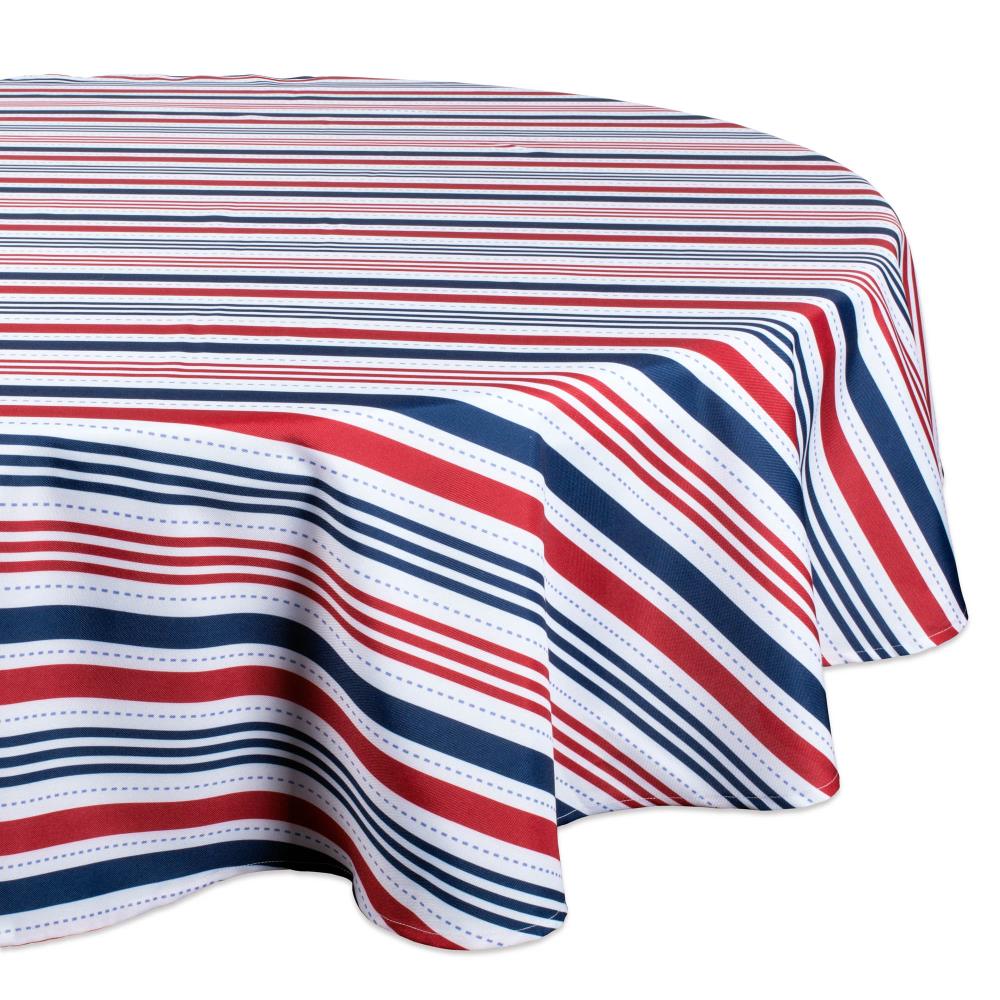 DII CAMZ37338 Patriotic Stripe Tablecloth