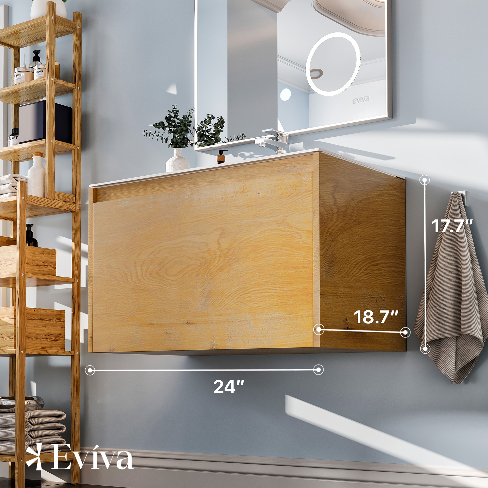 Eviva EVVN692-24OAK Bath-Vanity-Combo - View #2