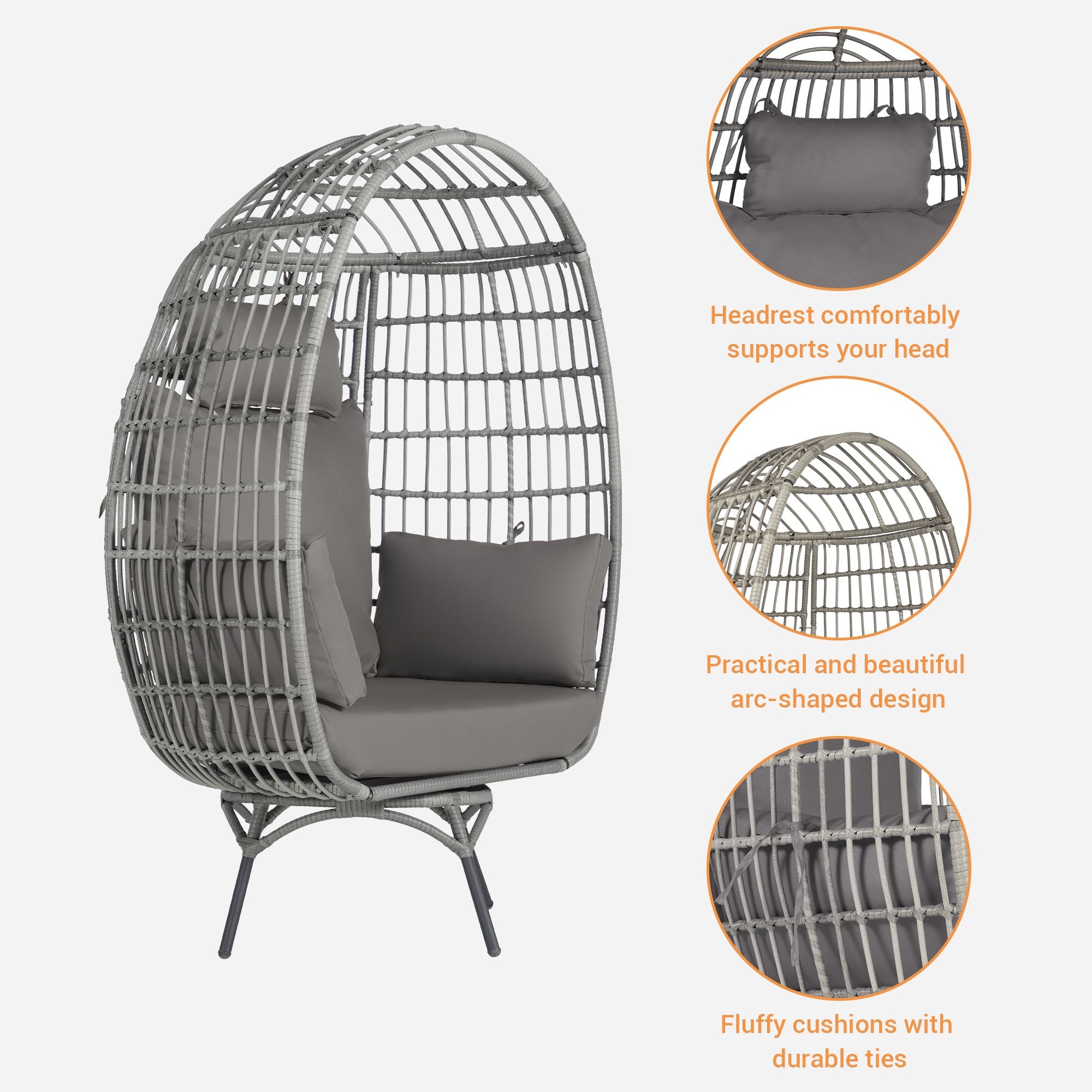 SANSTAR L-RJDC68GY Patio-Chairs - View #3