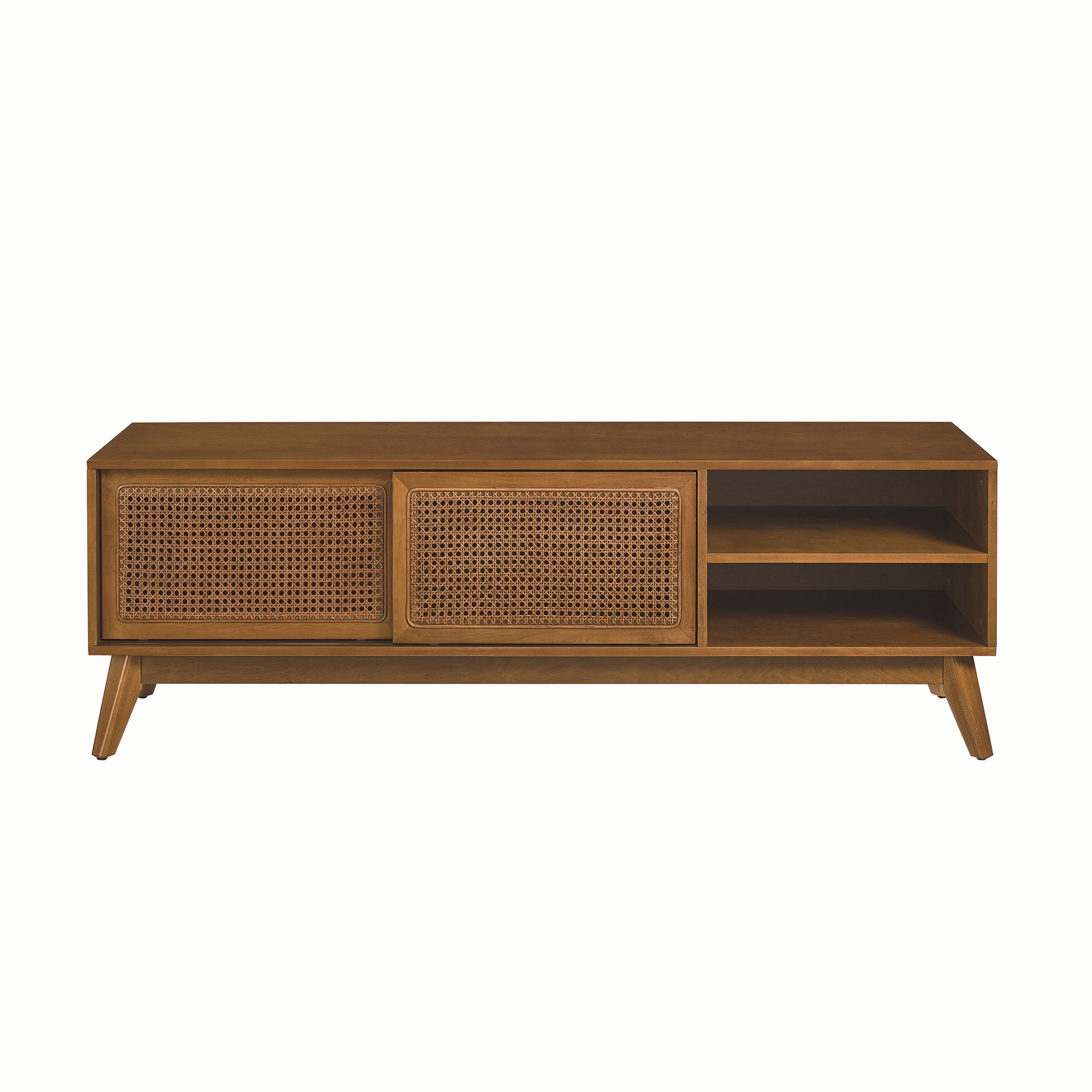 Bybafun YB9300067 Farmhouse/Rustic Brown TV stand ( Accommodates TVs up to 65-in )