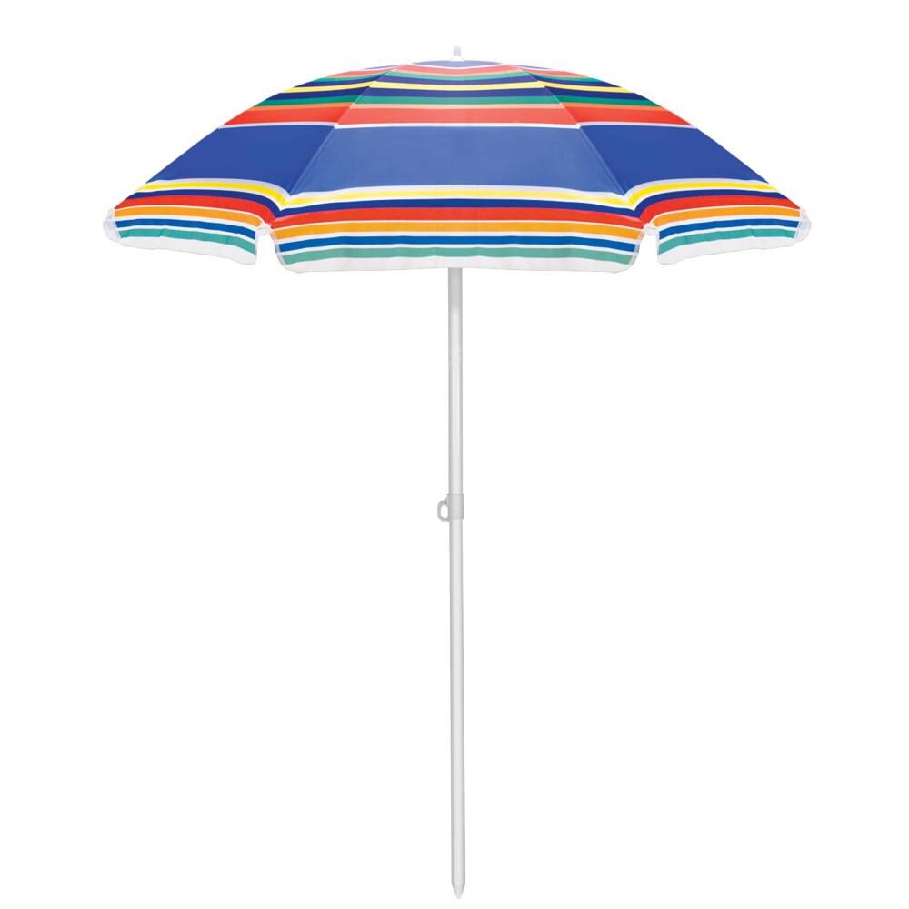 Picnic Time 812-00-996-000-0 5.5-Feet Multicolor Stripe Pattern Beach Umbrella
