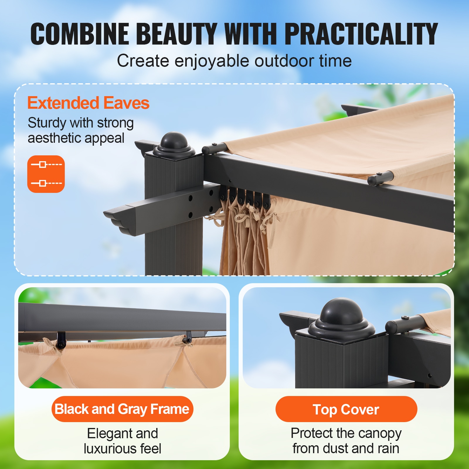 VEVOR SCPDSSLPKSSR07116V0 Pergolas-2 - View #6