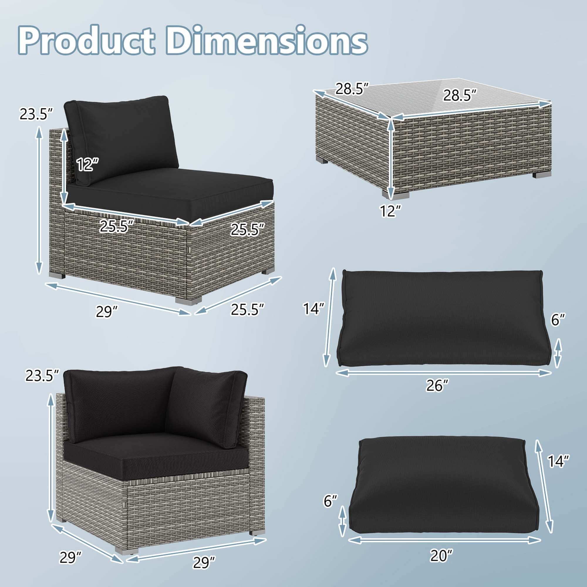 Costway HCST06331 Patio-Conversation-Sets - View #2