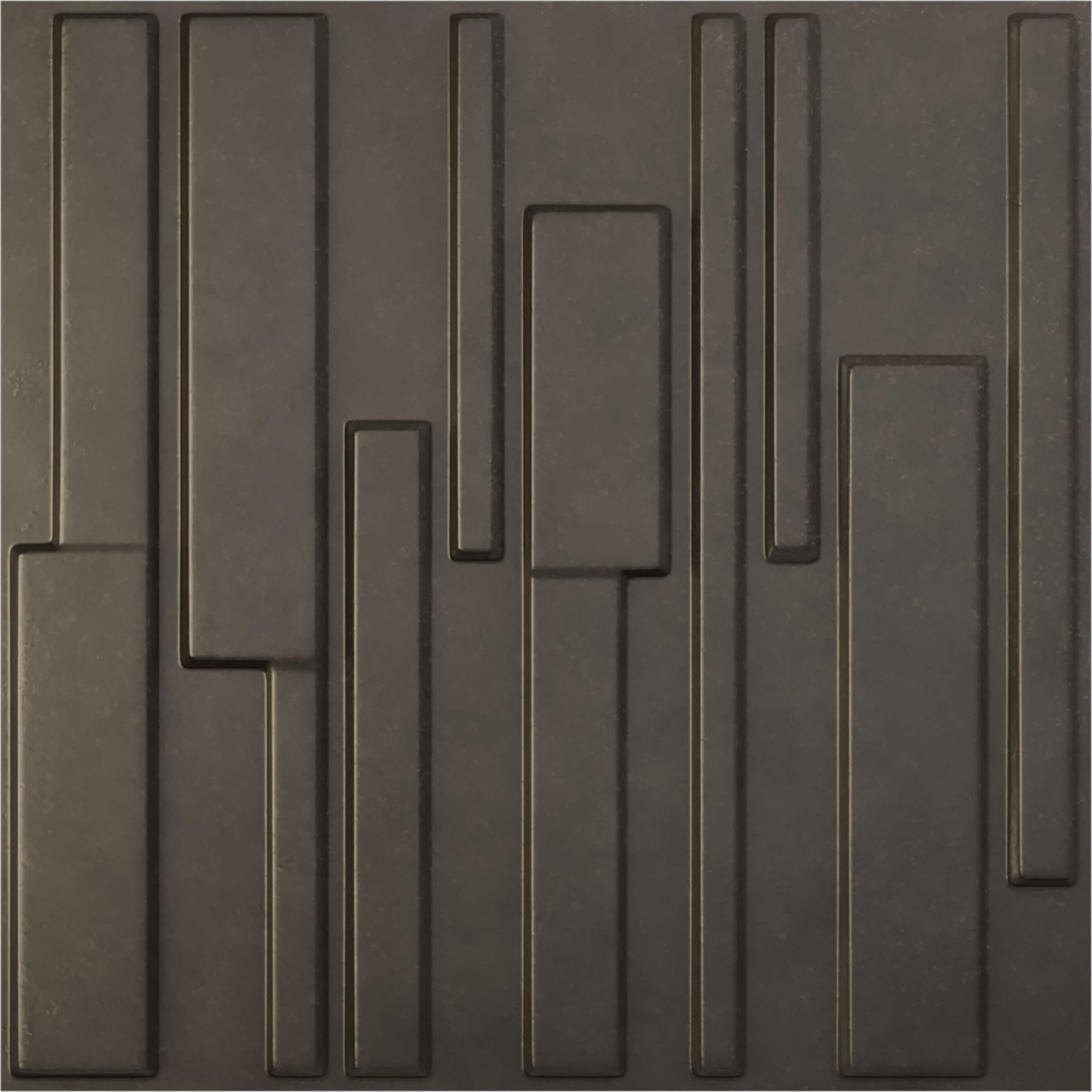 Ekena Millwork WP20X20WGDST-CASE-12 19-5/8-in x 19-5/8-in Embossed Paintable/Stainable Black PVC Wall Panel ( 12 -Pack, Covers