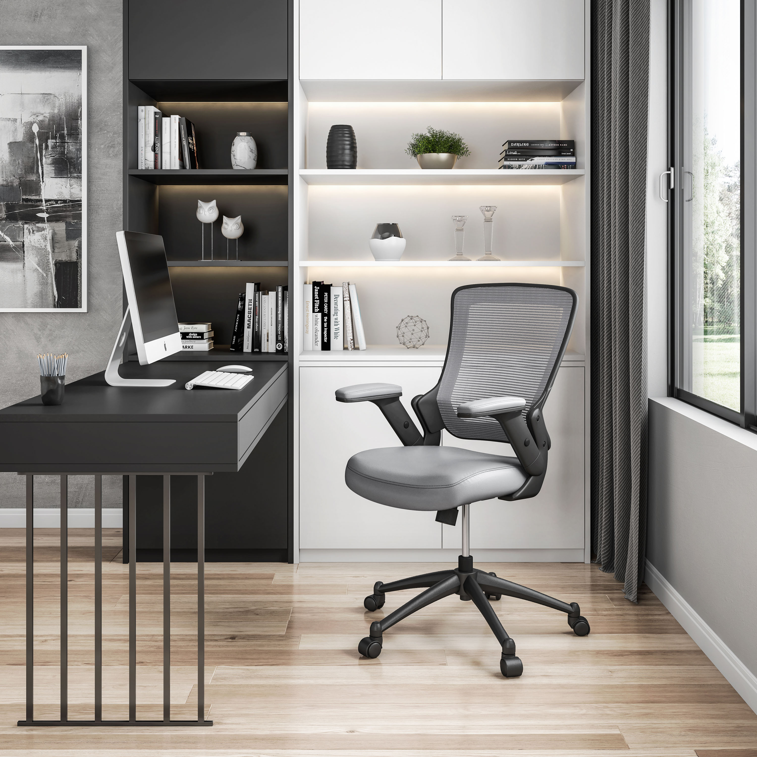 Techni Mobili RTA-8030-GRY Office-Chairs - View #2