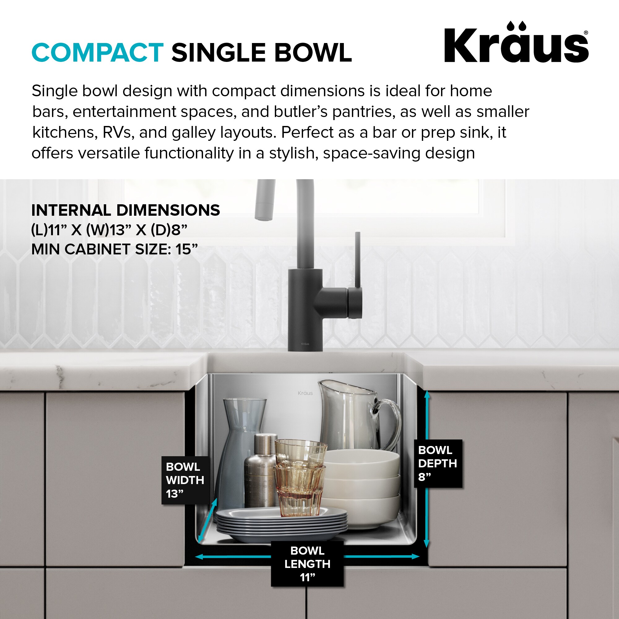 Kraus KHU101-13 Bar-Prep-Sinks - View #6