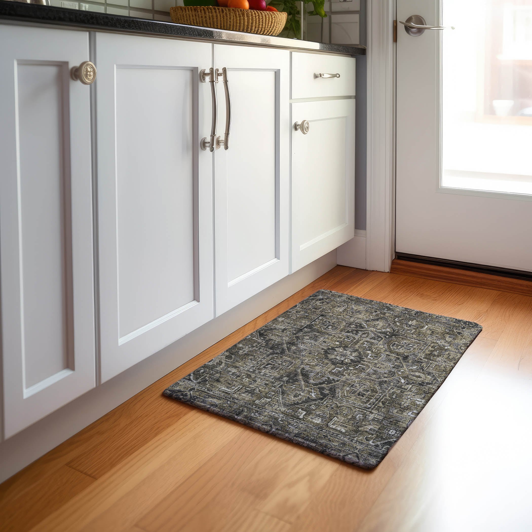 Addison Rugs AMF530PW10X14 Mayfield AMF530PW 10 x 14 (ft) Loomed Polyester Pewter Rectangular Indoor Geometric Machine washable Area rug
