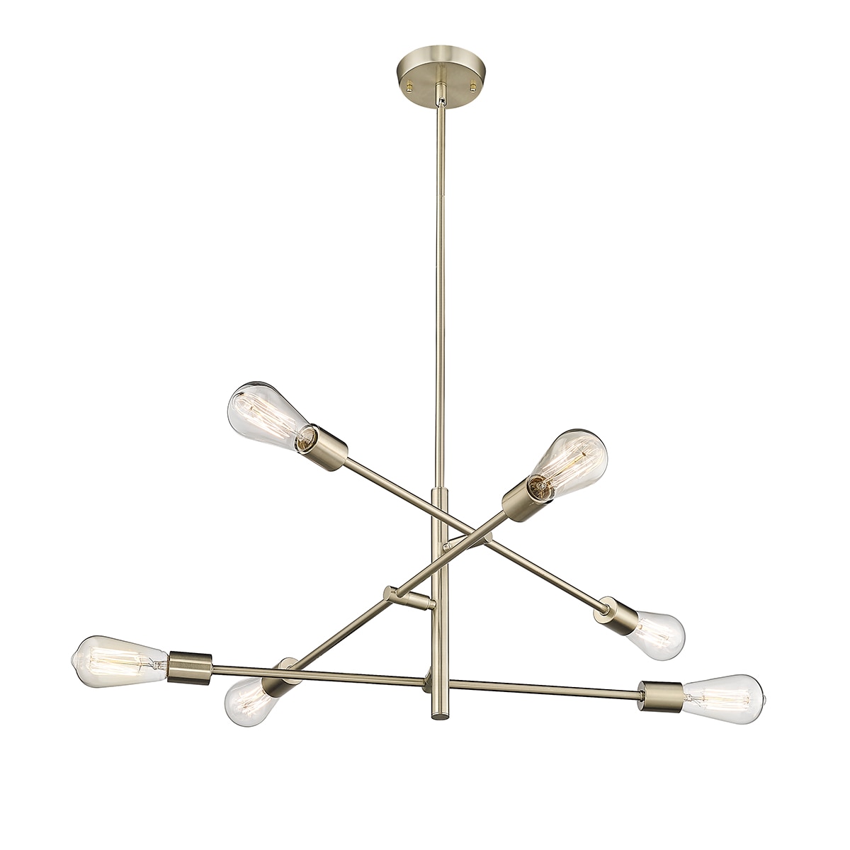 Decco Sleek Modern Gold LED Pendant Light 25.5"