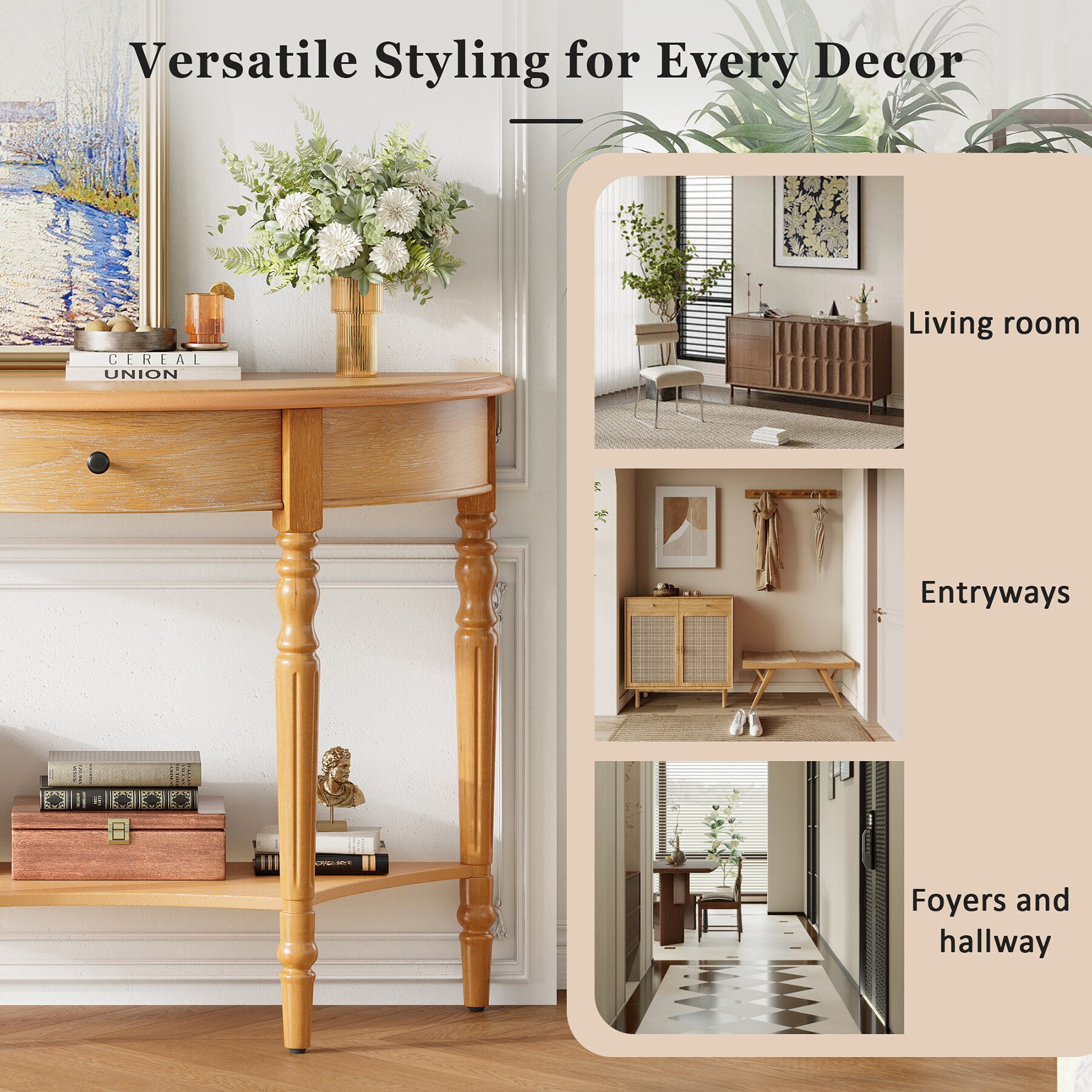 SINOFURN SYA330199OR Console-Sofa-Tables - View #3