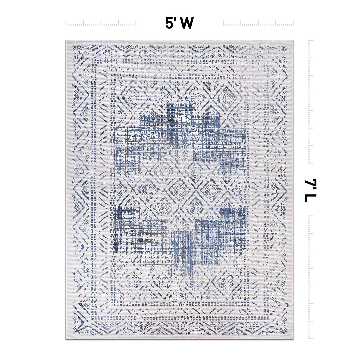 World Rug Gallery 4029BLUE5X7 rugs - View #2