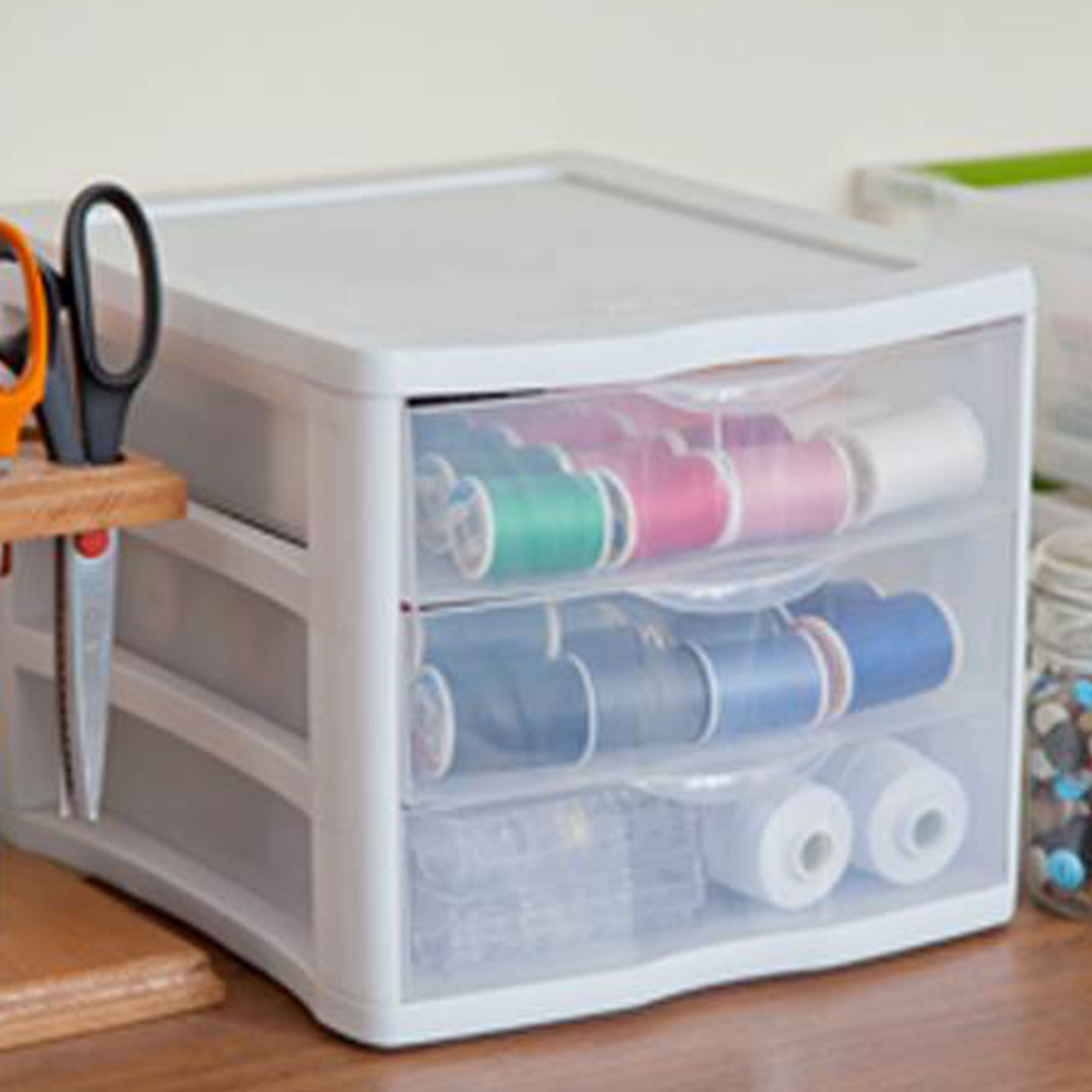 Mini 2 Drawer Plastic Storage Box