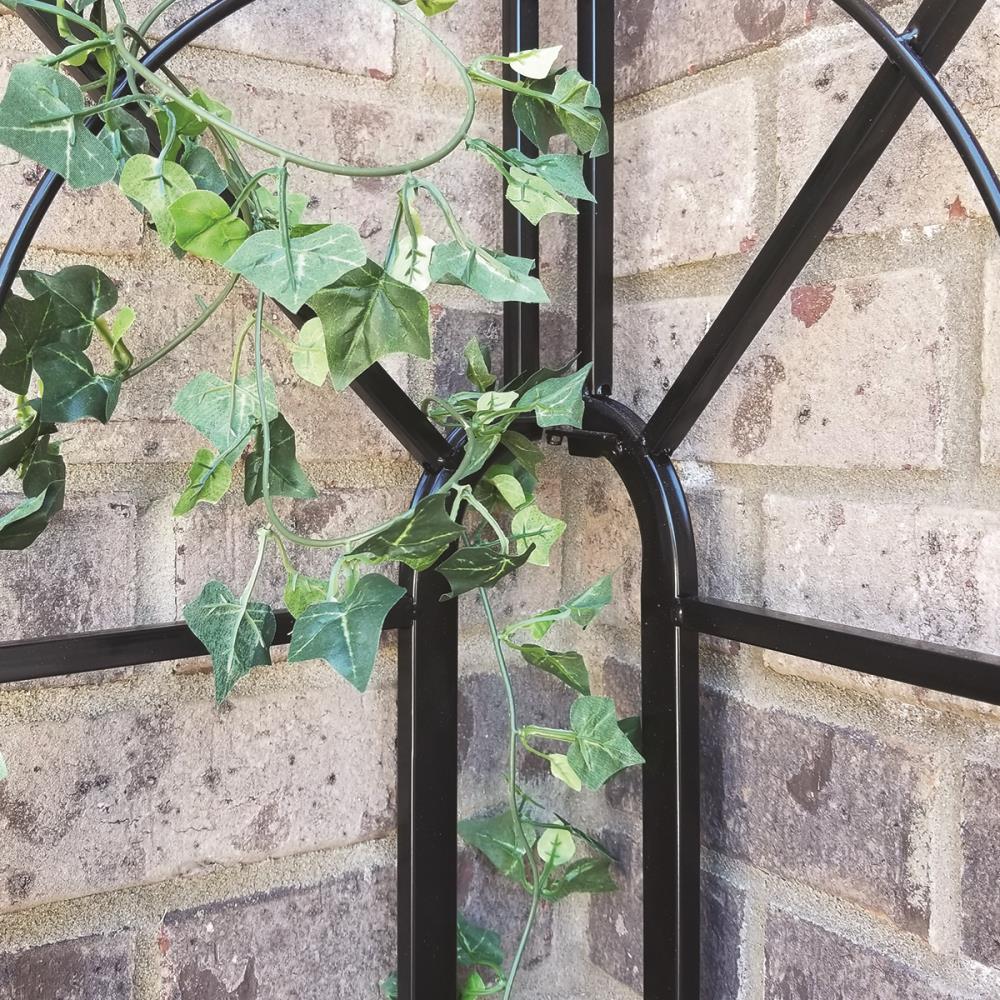 Patio Life 1.75-in W X 72.5-in H Black Steel Garden Trellis At Lowes.com