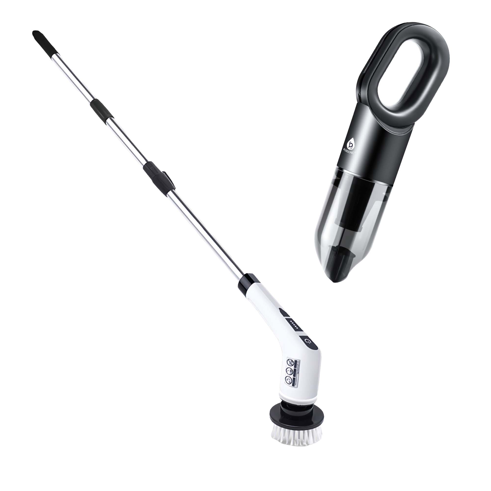 Pursonic SB7-VC1000 The Ultimate Cleaning Duo  Portable Vacuum  Power Scrubber