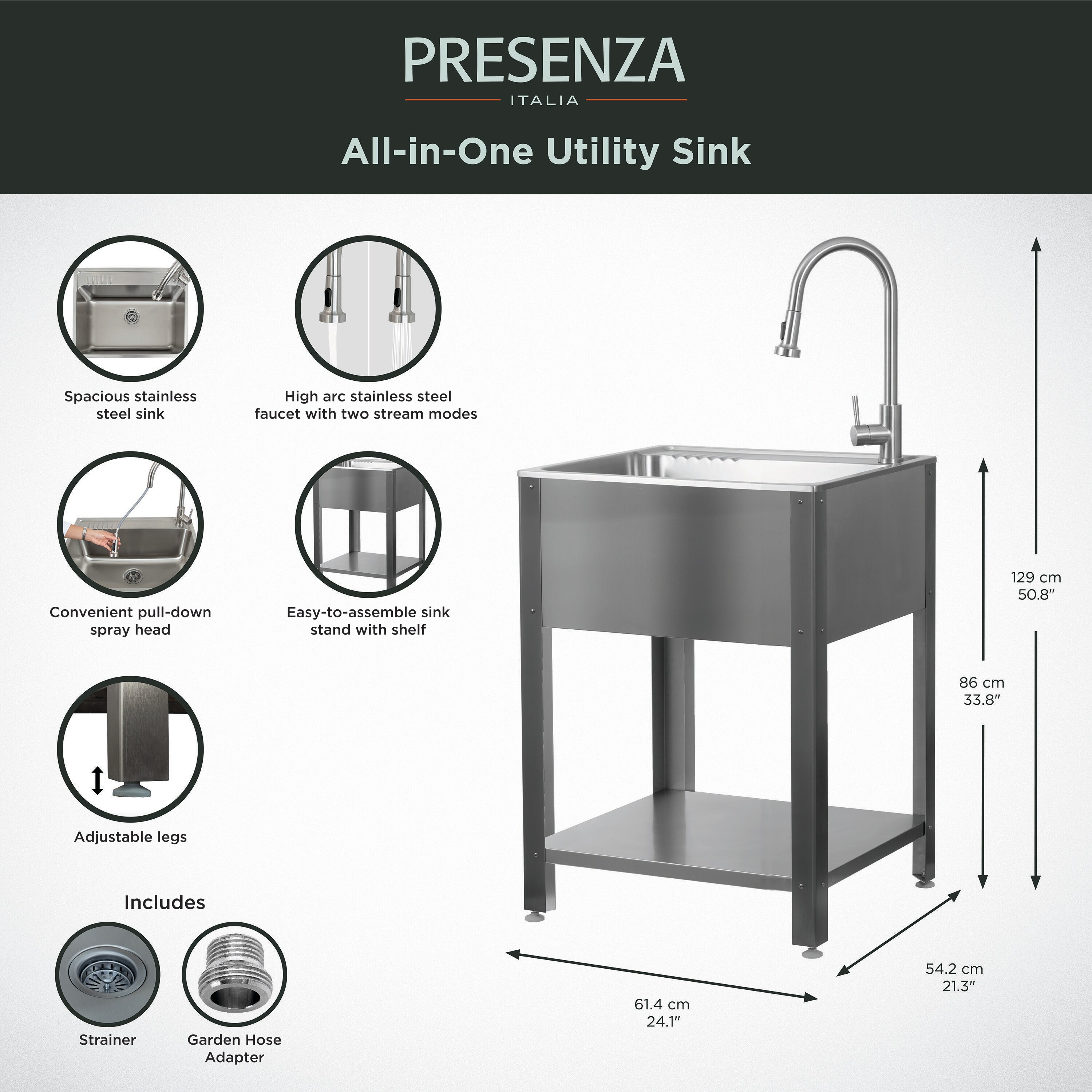 Presenza 78770 Laundry-Tubs-Utility-Sinks - View #10