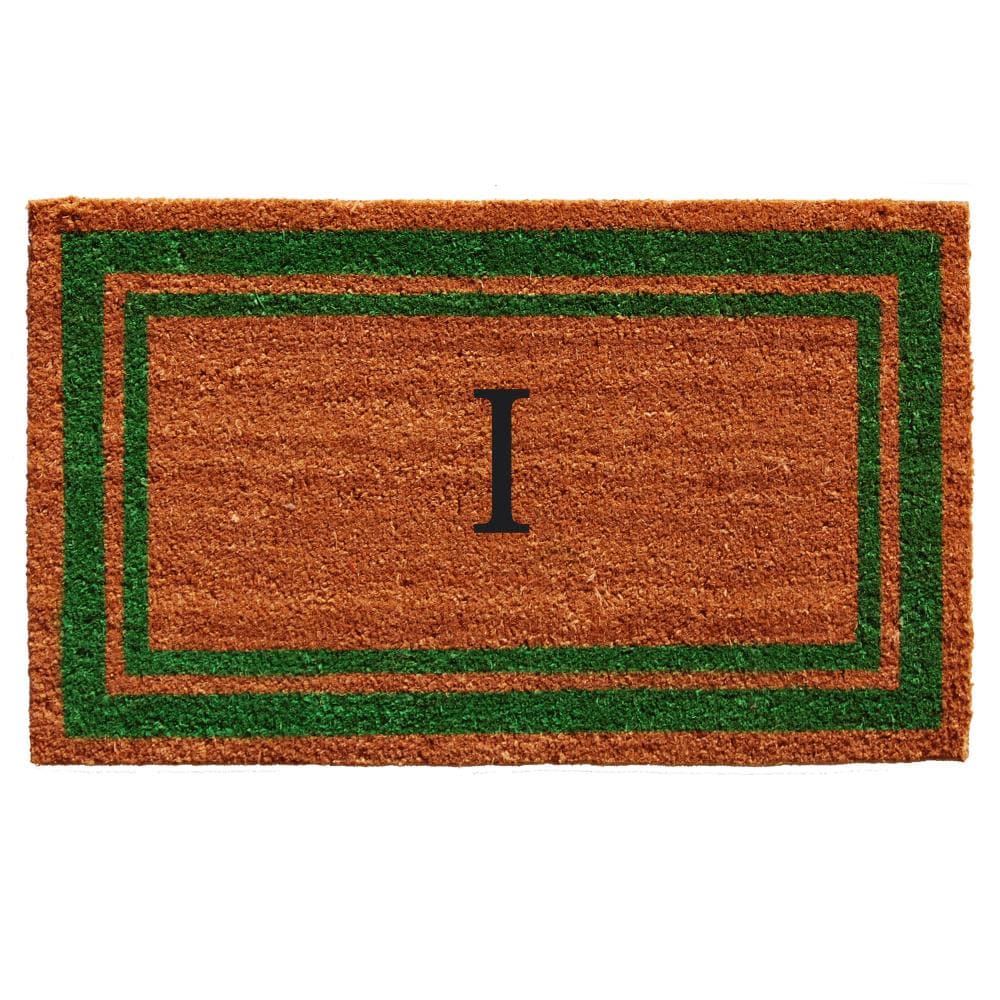 Callowaymills 153012436I 2-ft x 3-ft Natural/Green Coir/Vinyl Rectangular Indoor or Outdoor Decorative Door Mat