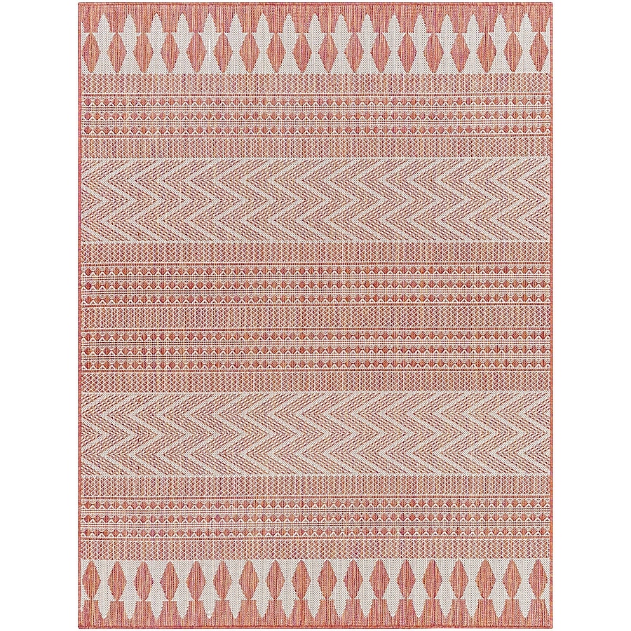 5' x 8' Pink and Orange Moroccan Indoor Outdoor Area Rug 5' x 8' Pink and Orange Moroccan Indoor Outdoor Area Rug