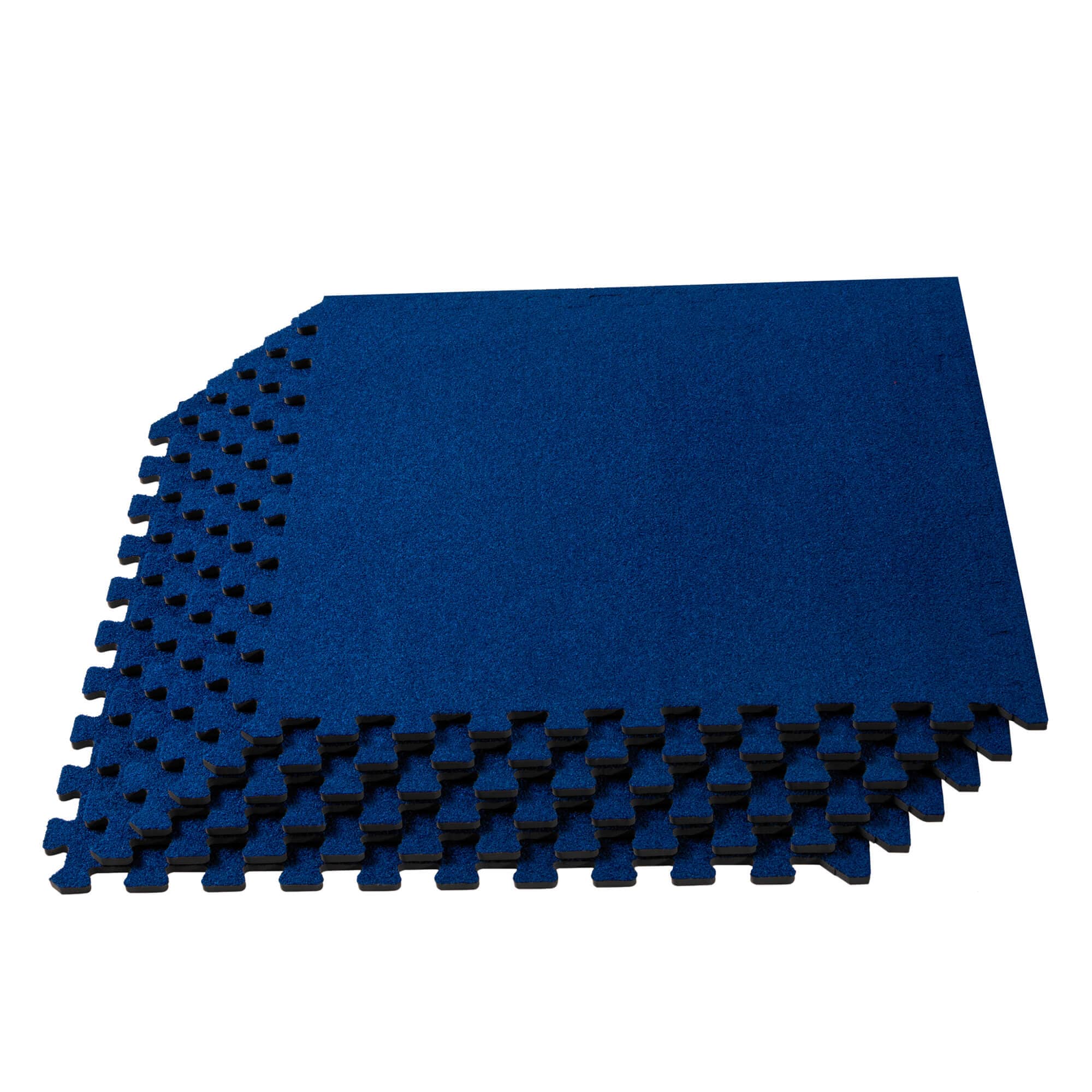 Medium Blue Interlocking EVA Foam Anti-Fatigue Floor Tiles Set