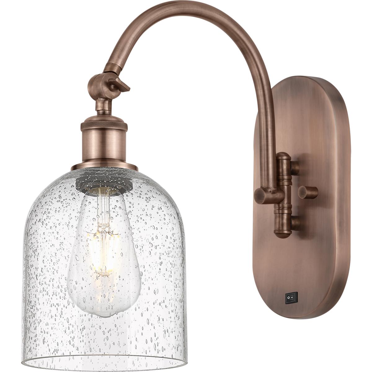 Innovations Lighting  518-1W-AC-G558-6SDY Ballston Bella Wall Sconce Antique Copper