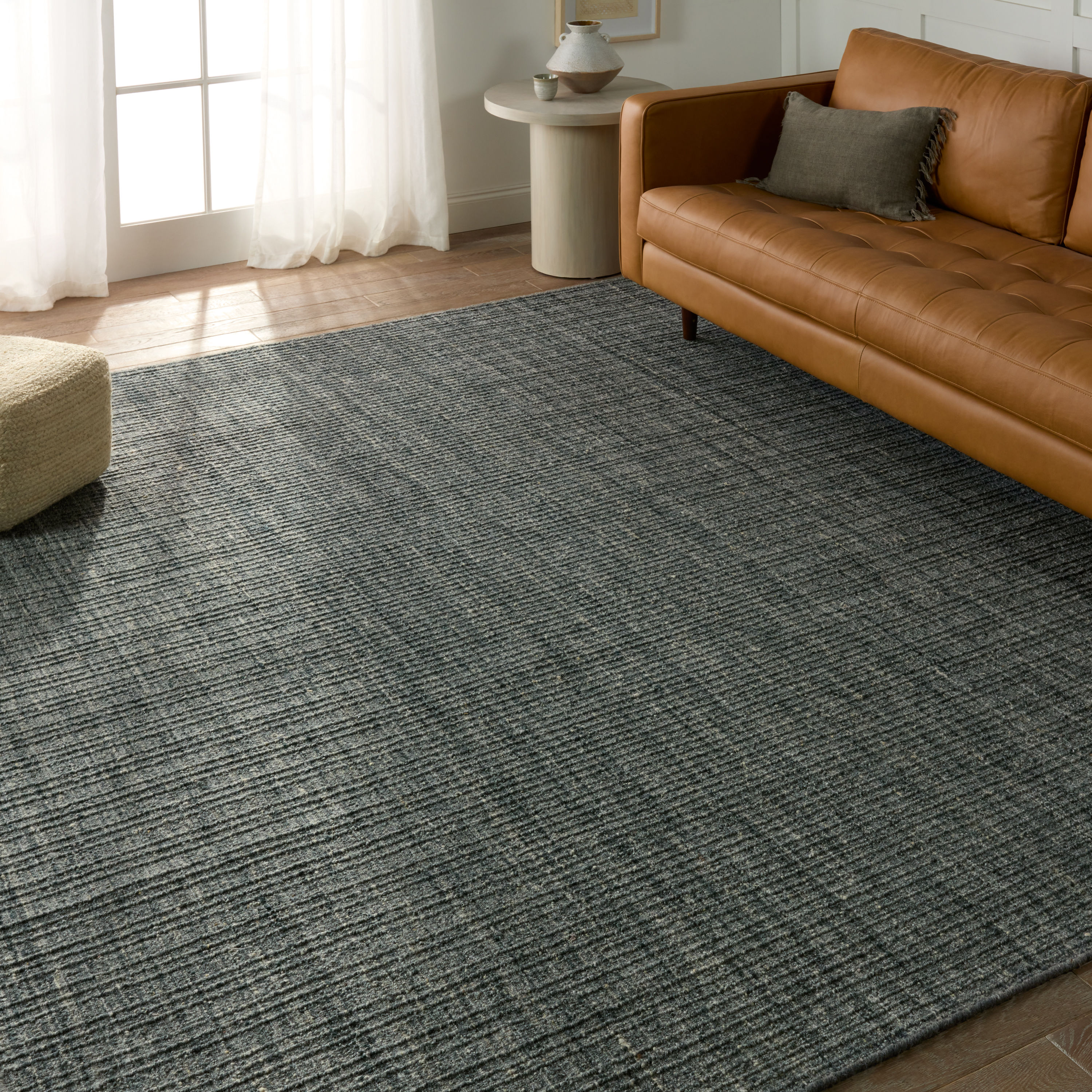 Jaipur Living BRG154796 8 x 10 (ft) Polyester Blue Rectangular Indoor Stripe Area rug