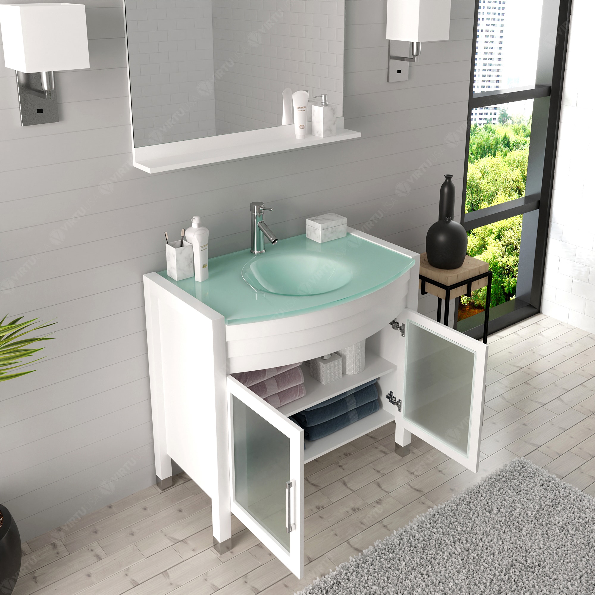 Virtu USA UM-3071-G-WH Bath-Vanity-Combo - View #4