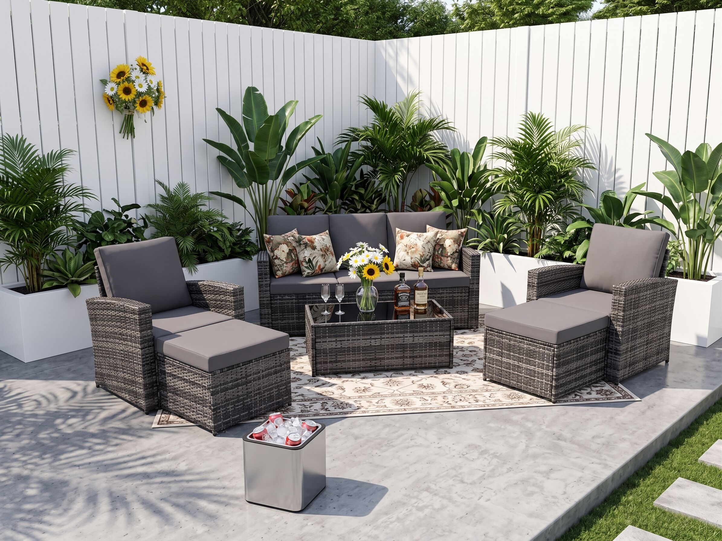 Tinyhomie LW-X-KARL4143 Patio-Conversation-Sets - View #4