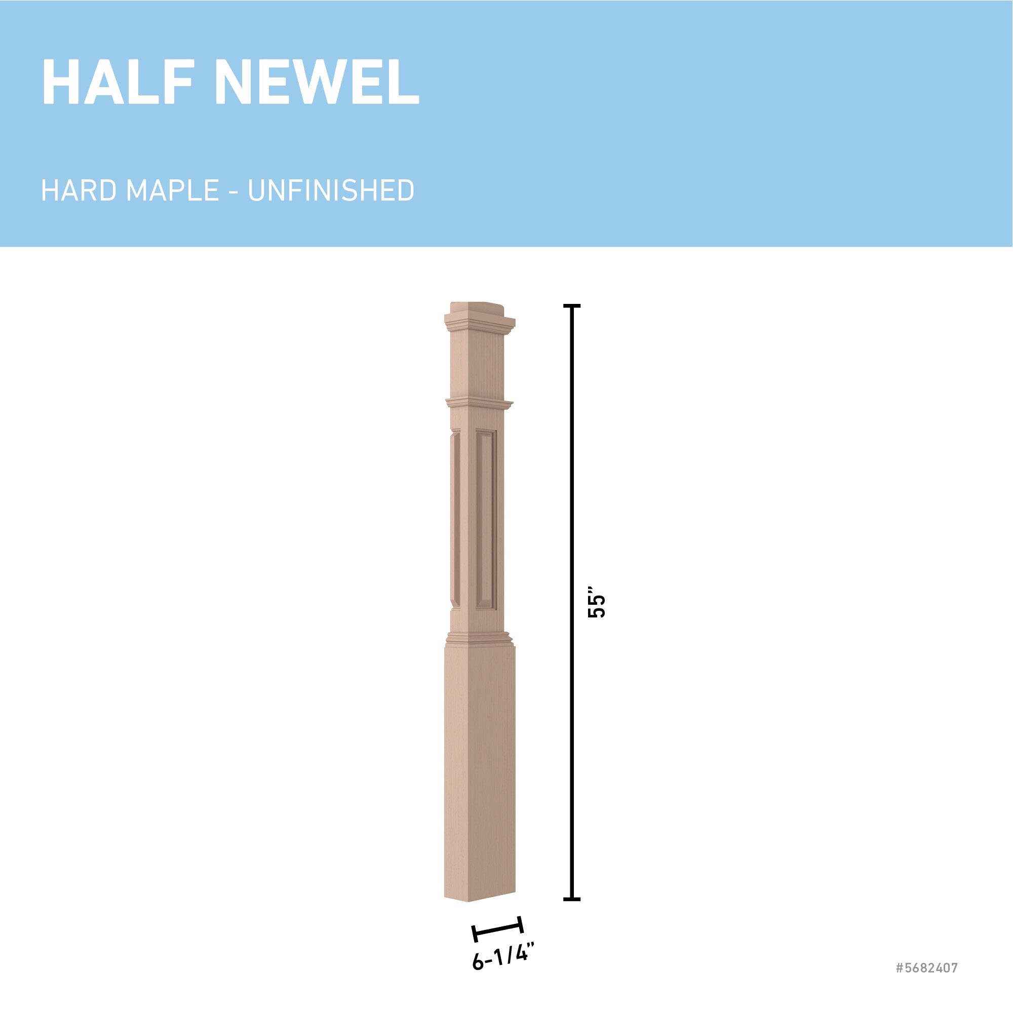 L.J. Smith Stair Systems LJRA-4091 1-2-HM Interior-Stairpart-Newel-Posts - View #3
