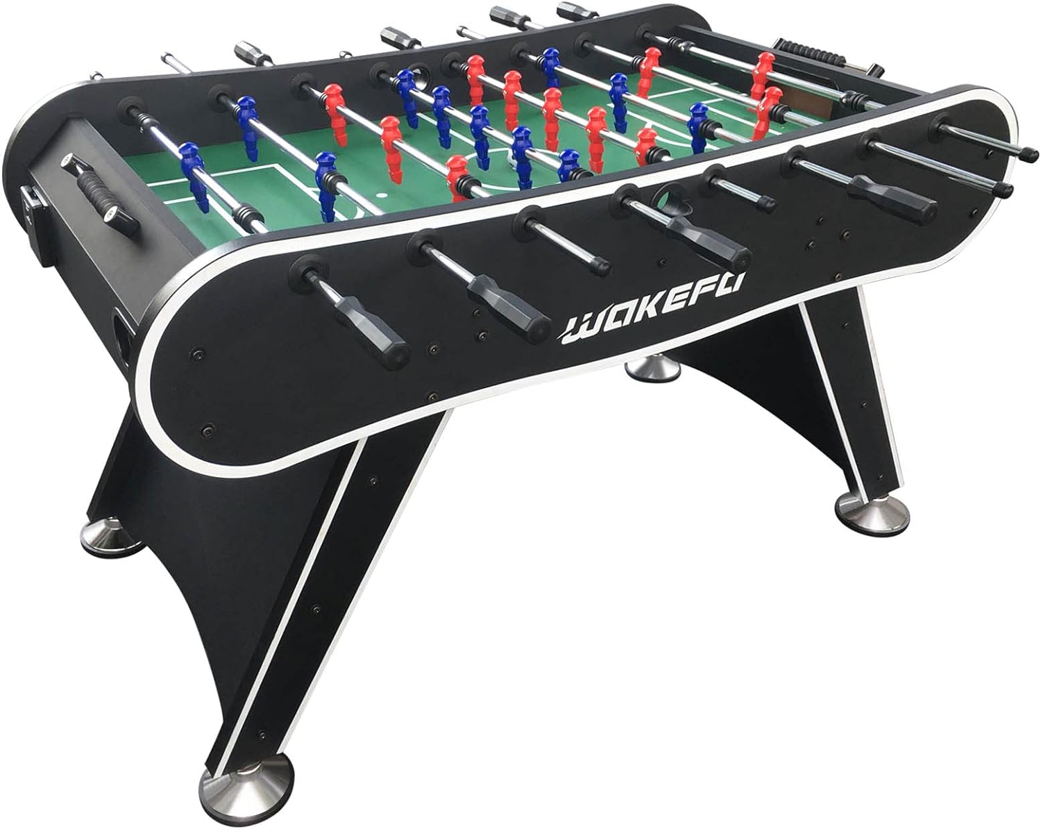 LOVMOR SF-H-W1753P197700 Foosball Tables Adult Size for Home Game Room Bar Competition Sized Football Table w and 2 Balls 2 Drink Holders Table Soccer Game for Kids and Adults
