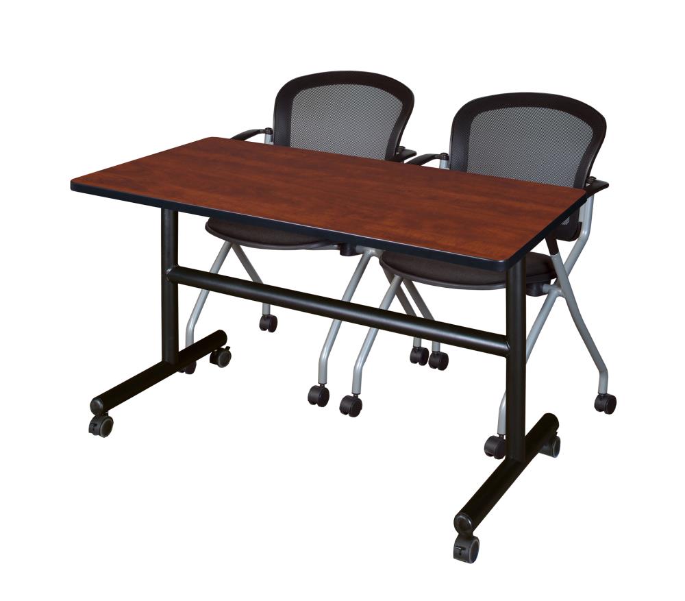 Regency MKFT4824CH23BK Training Red 4-Person Training Table (42-in W x 29-in H)