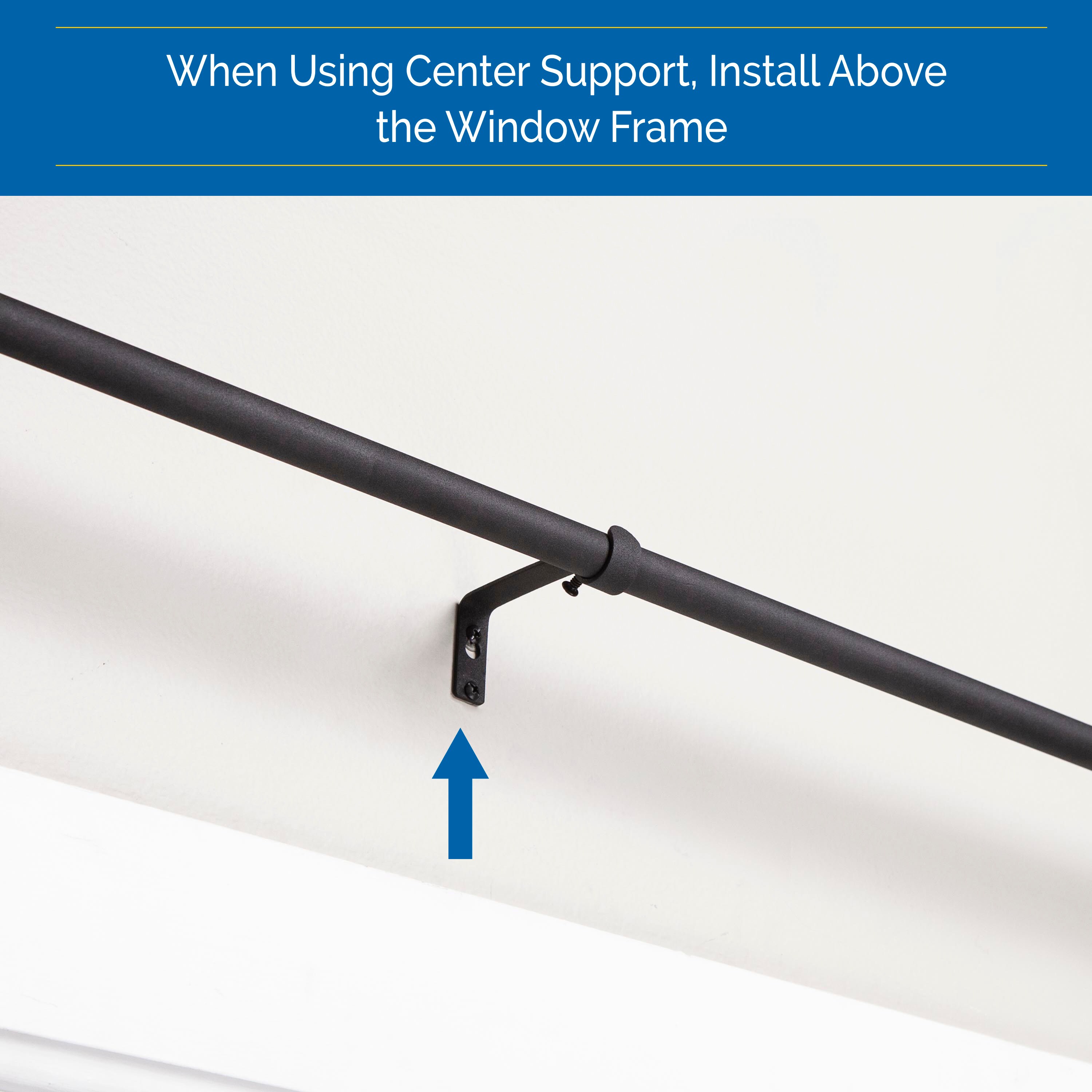 Matte Black Adjustable Industrial Curtain Rod 66-120"