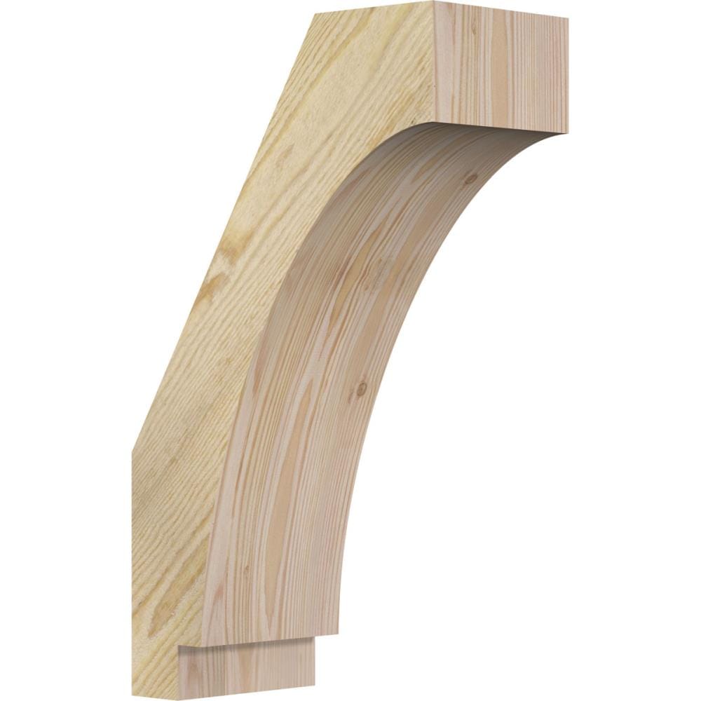 Ekena Millwork BRC06X12X20IMP00RDF 6-in x 12-in x 20-in Douglas Fir Unfinished Wood Imperial Rough Sawn Knee Brace