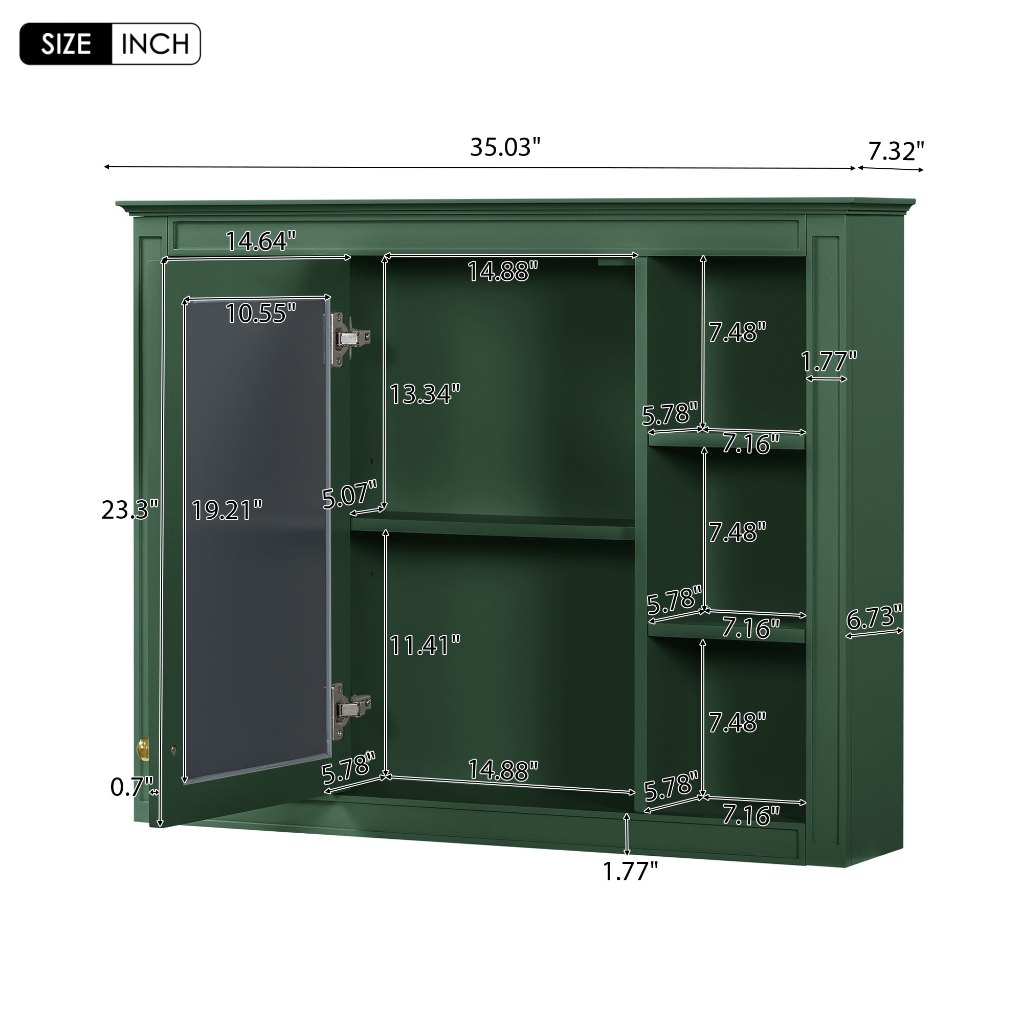 Forclover CM-WF322917AAF Bathroom-Medicine-Cabinets - View #6