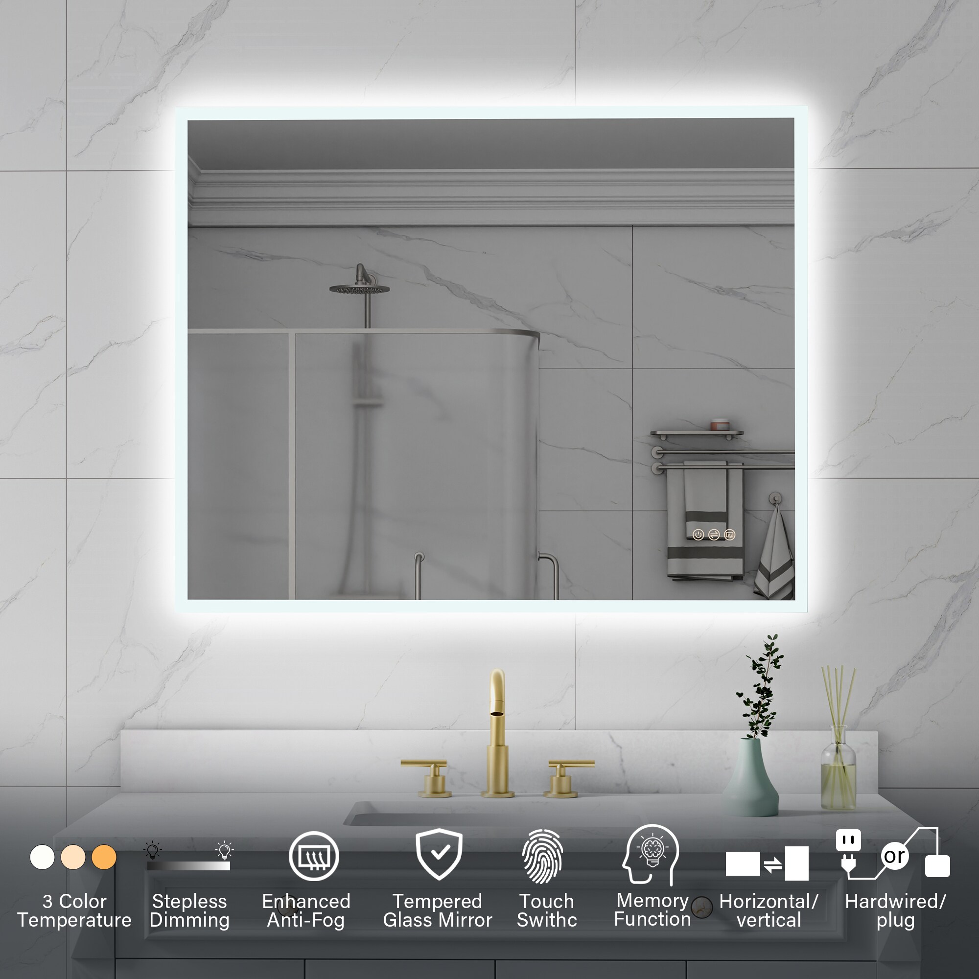 Forclover MRC-W10A4032 Framed-Bath-Mirrors - View #3