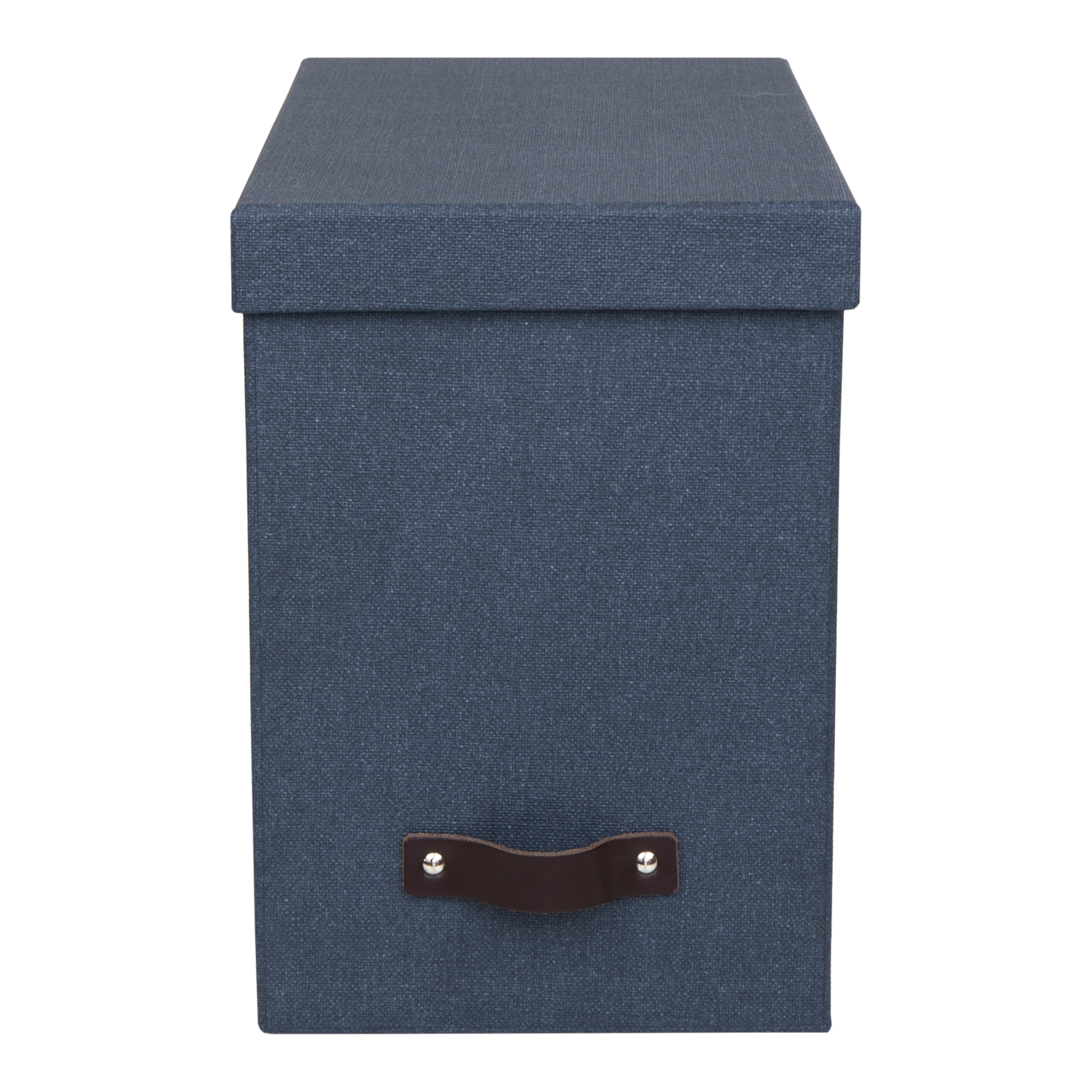 BIGSO BOX OF SWEDEN 9541C3843 John 13.1-in W x 10.5-in H x 7.4-in D Canvas Blue Paper Bin