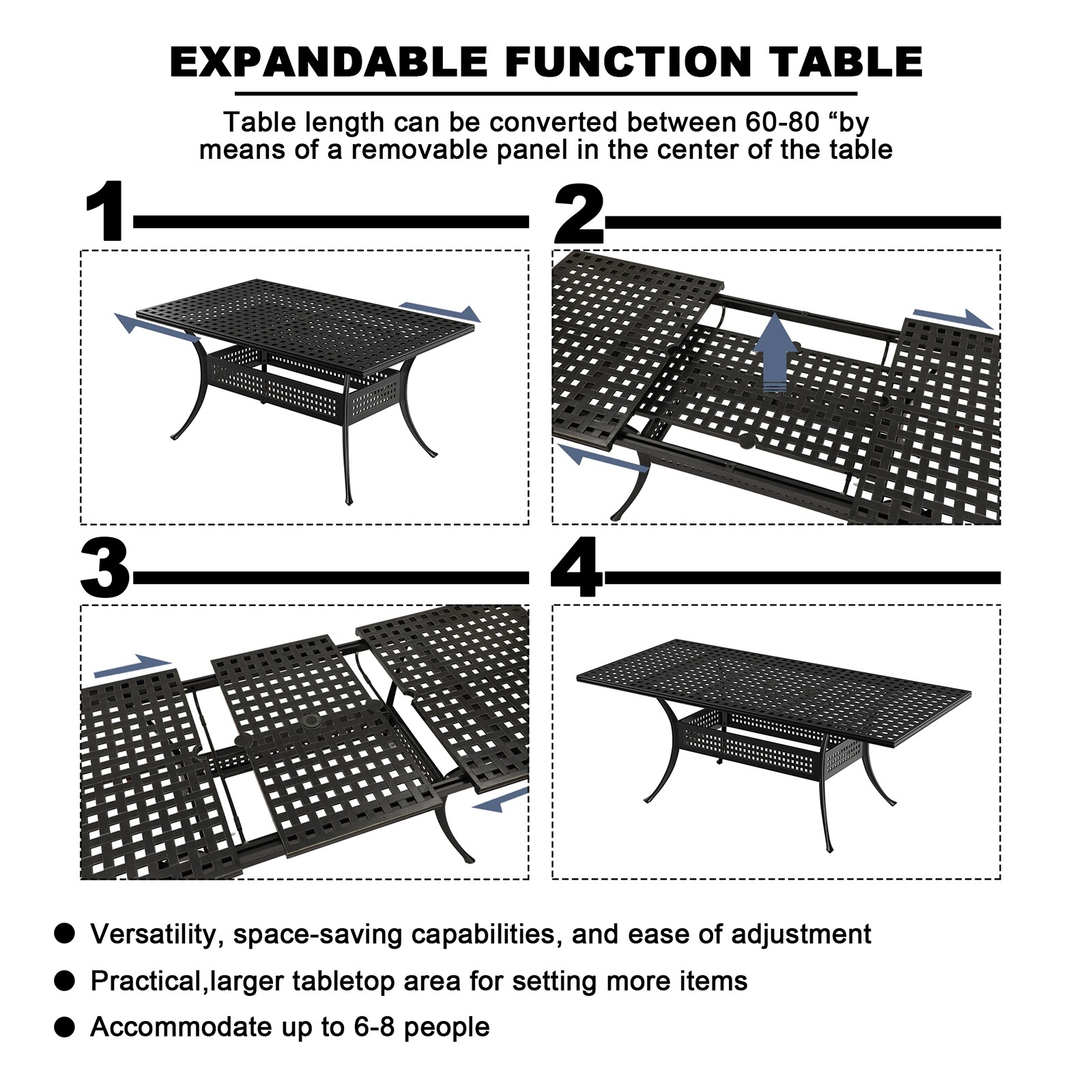 Mondawe MO-LDS80DZY-BE Patio-Dining-Sets - View #6