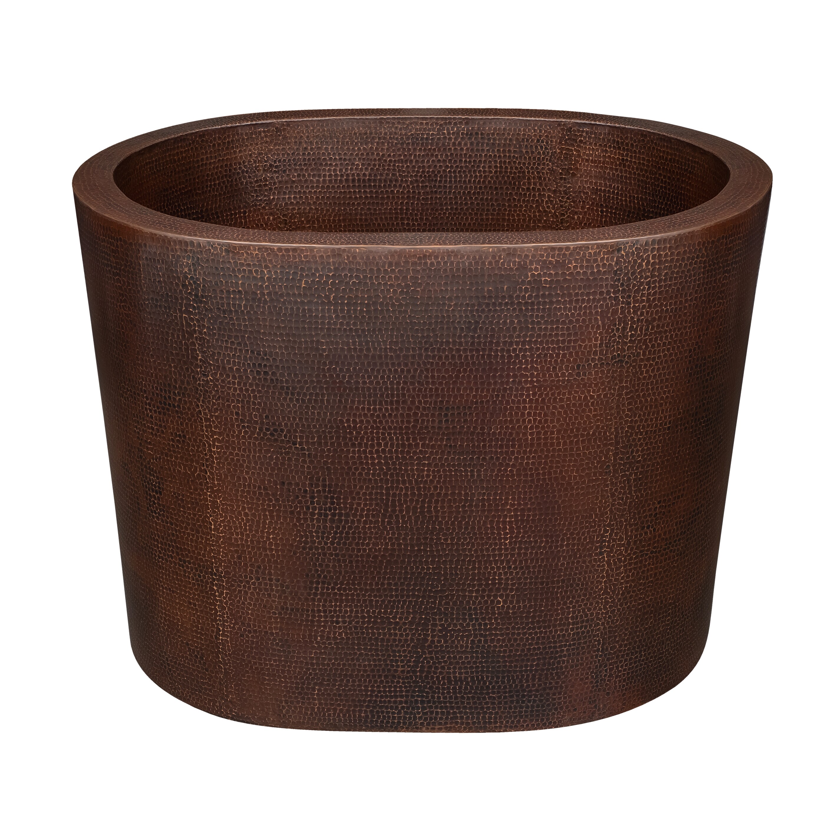 PREMIER COPPER PRODUCTS BTO48DB Freestanding Bathtub 36-Inches x 48-Inches Oil-rubbed copper Copper Oval Freestanding Soaking bathtub ( Center Drain )