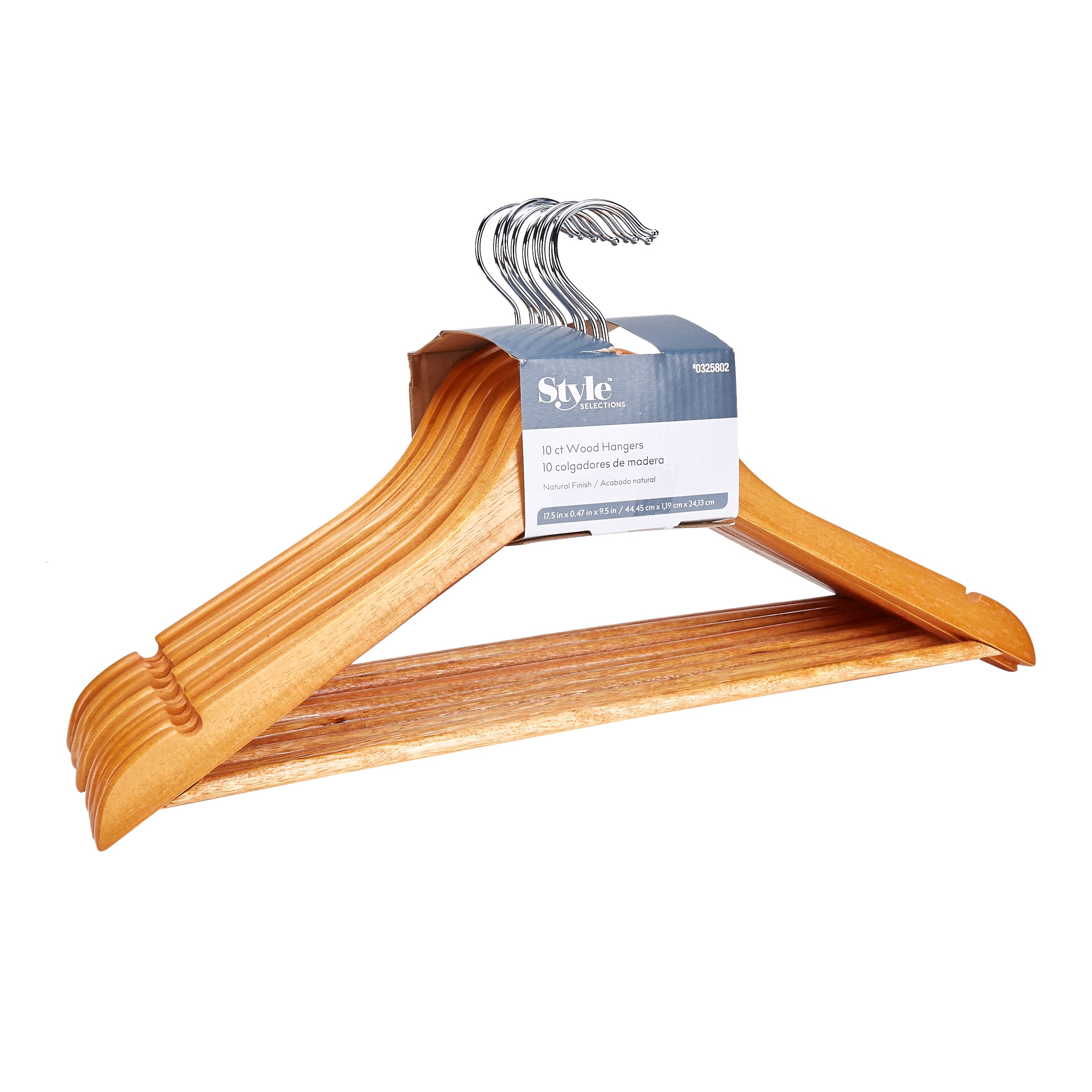Style Selections 10-Pack Plastic Non-Slip Grip Clothing Hanger (White)