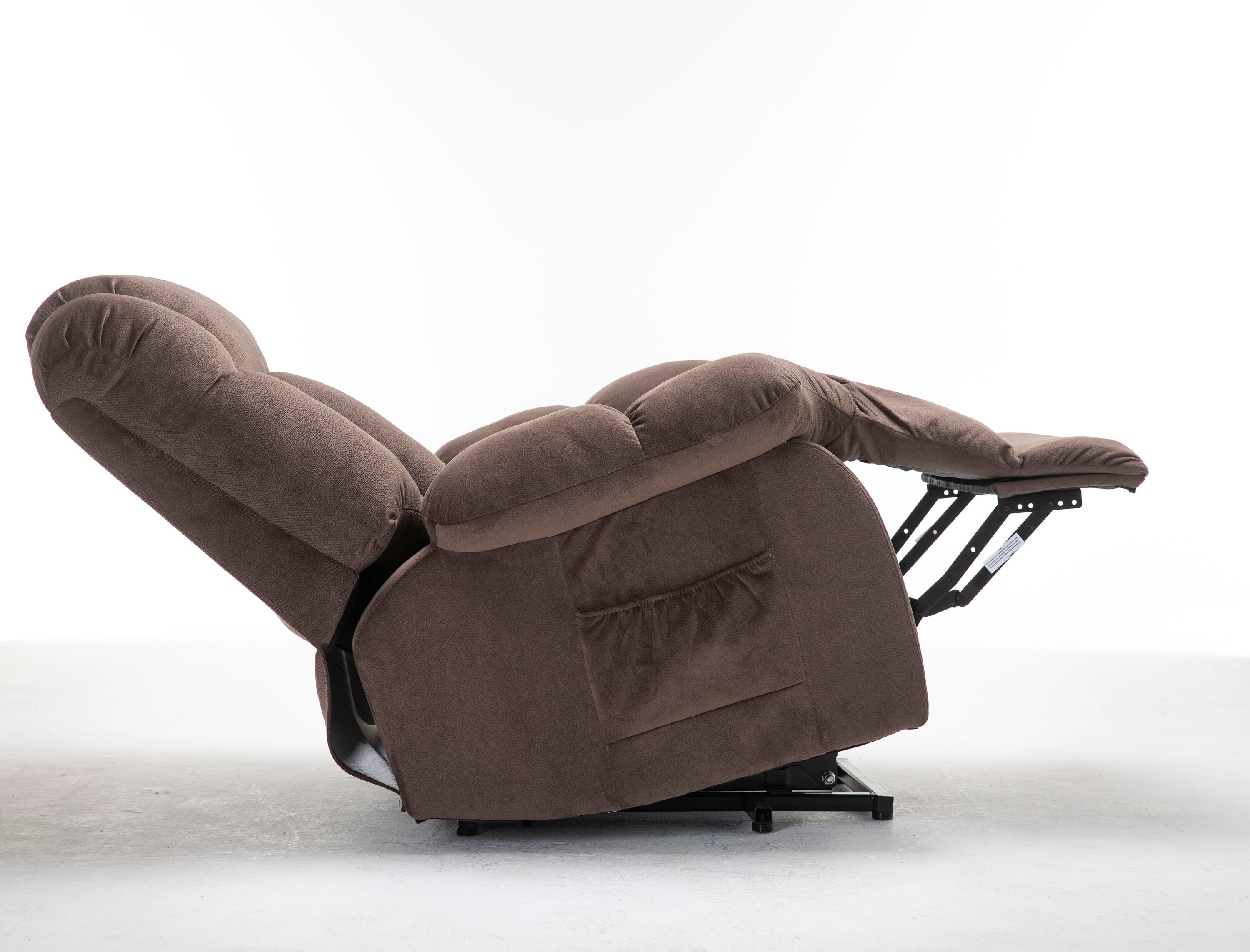 YOFE Oversized Brown Breathable Leather Electric Recliner Chair