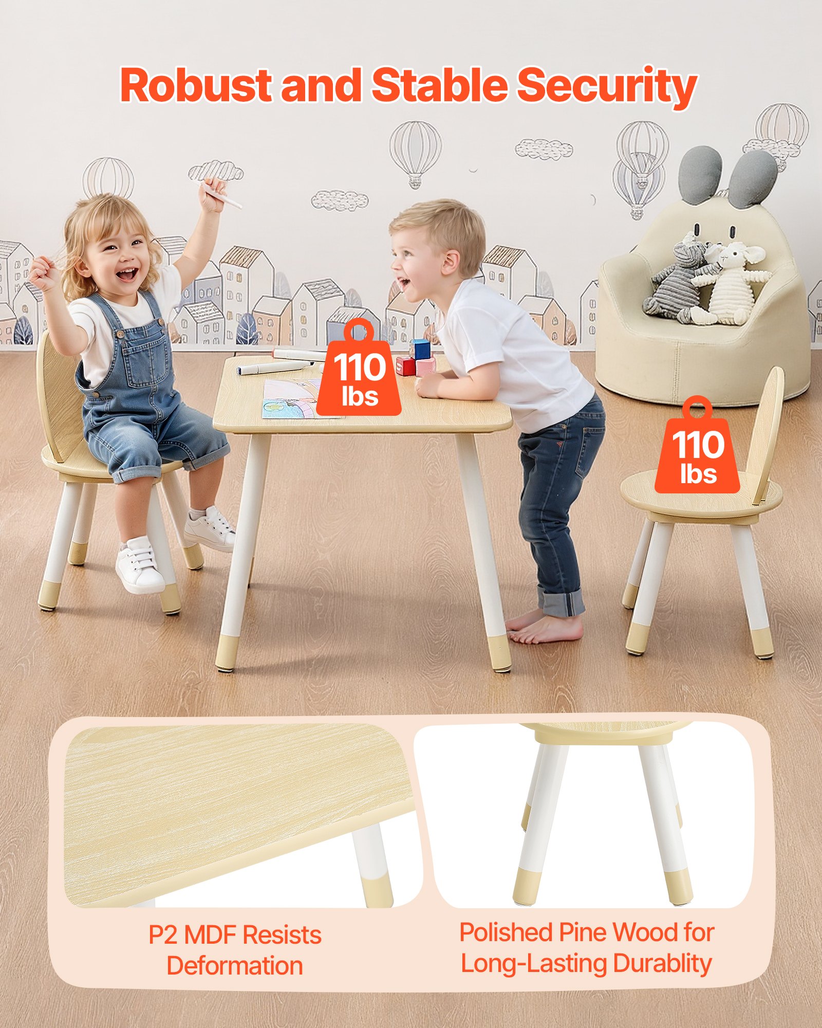 Mecale YAS-3HG1HW Kids-Play-Tables - View #6