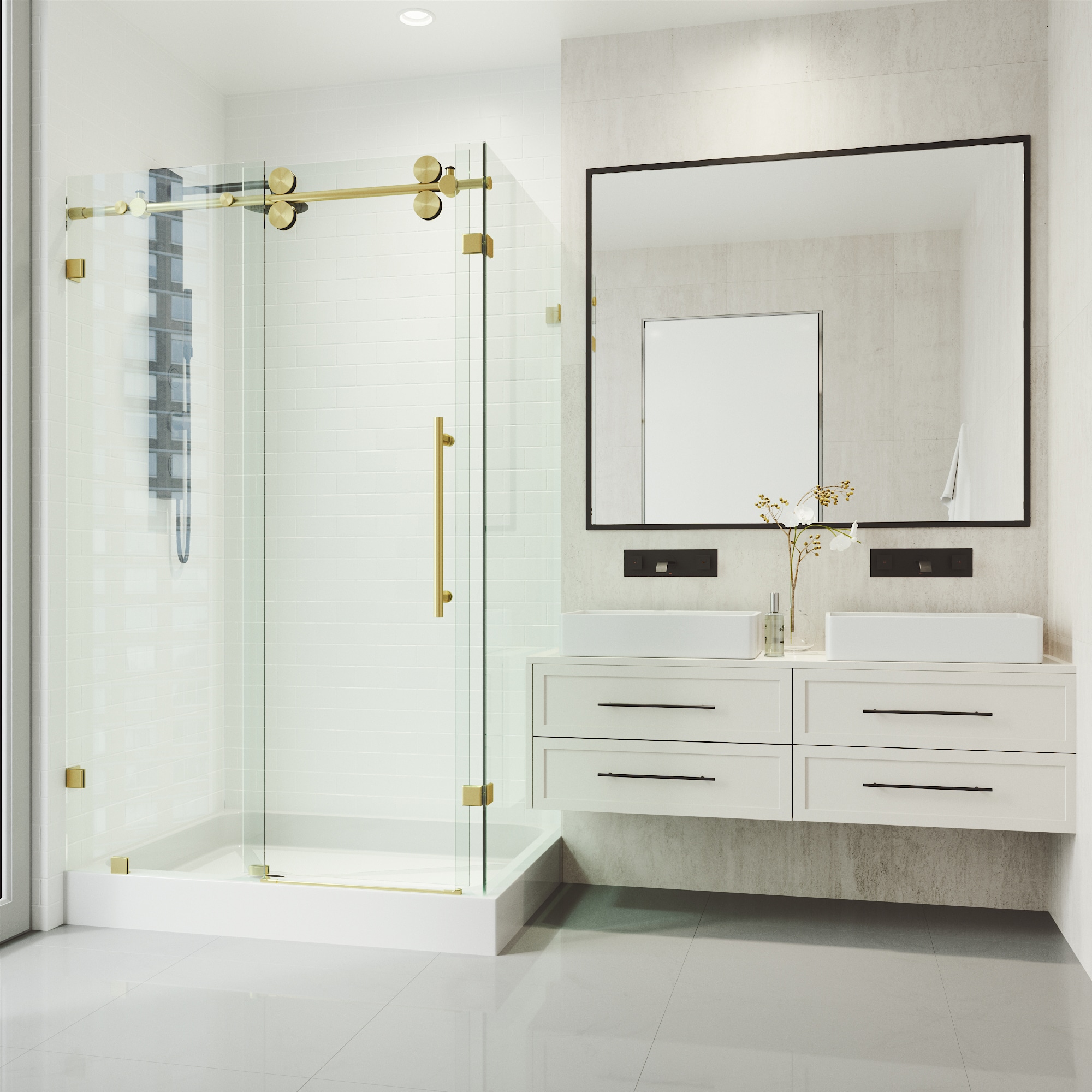 VIGO VG6051MGCL48WL Alcove-Shower-Kit - View #3